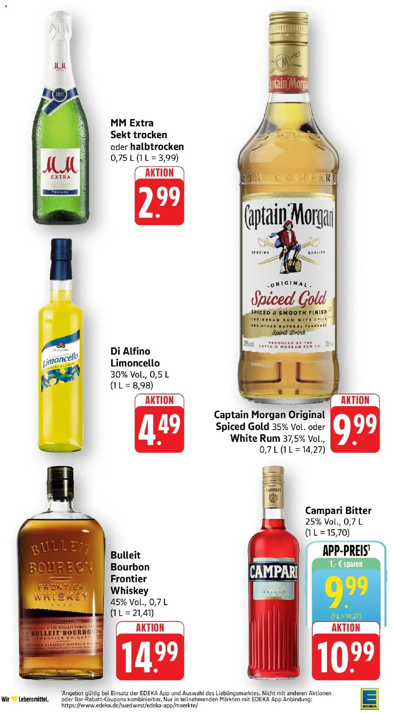 Edeka prospekt Friedrichsthal	 – gültig ab 12.04.2026 | Seite: 41 | Produkte: Finish, Limoncello, Captain morgan, Bourbon