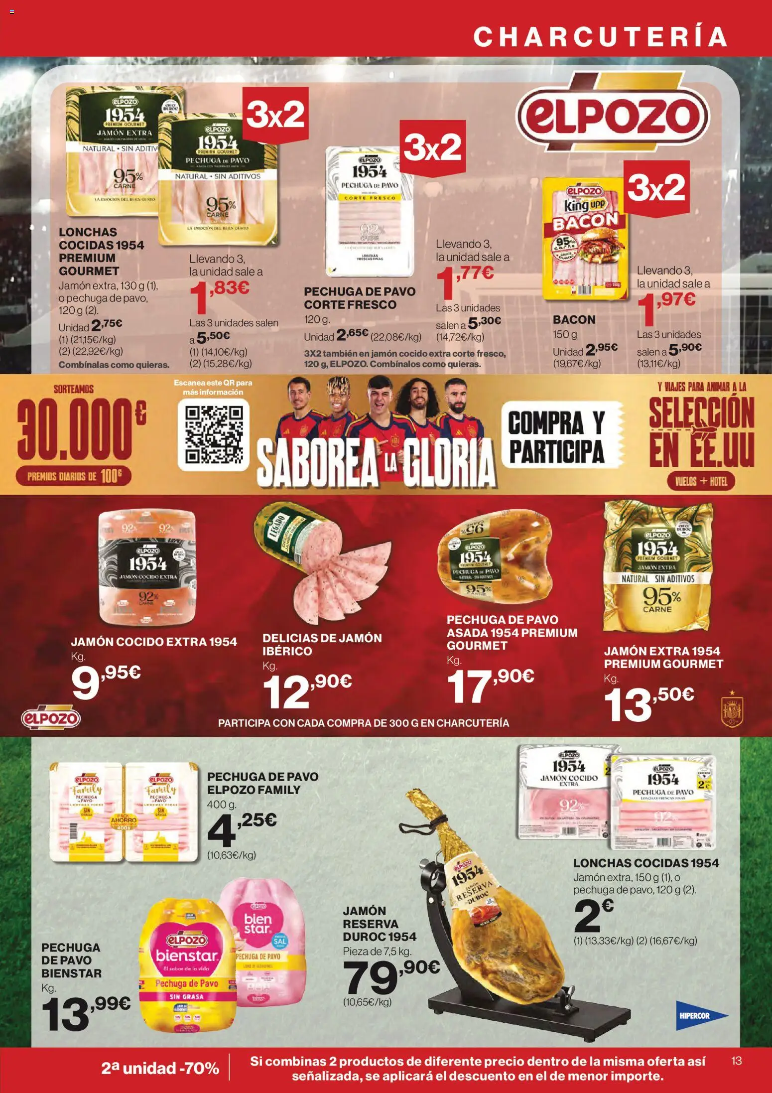 Hipercor catálogo │ válido desde el 12.03.2026 | Página: 13 | Productos: Jamón, Jamón cocido