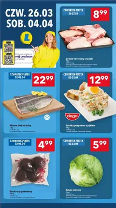 Pogląd oferty "Lewiatan gazetka - Warszawa" - ważna od 26.03.2026 | Strona: 3 | Produkty: Burak, Miruna, Sałatka