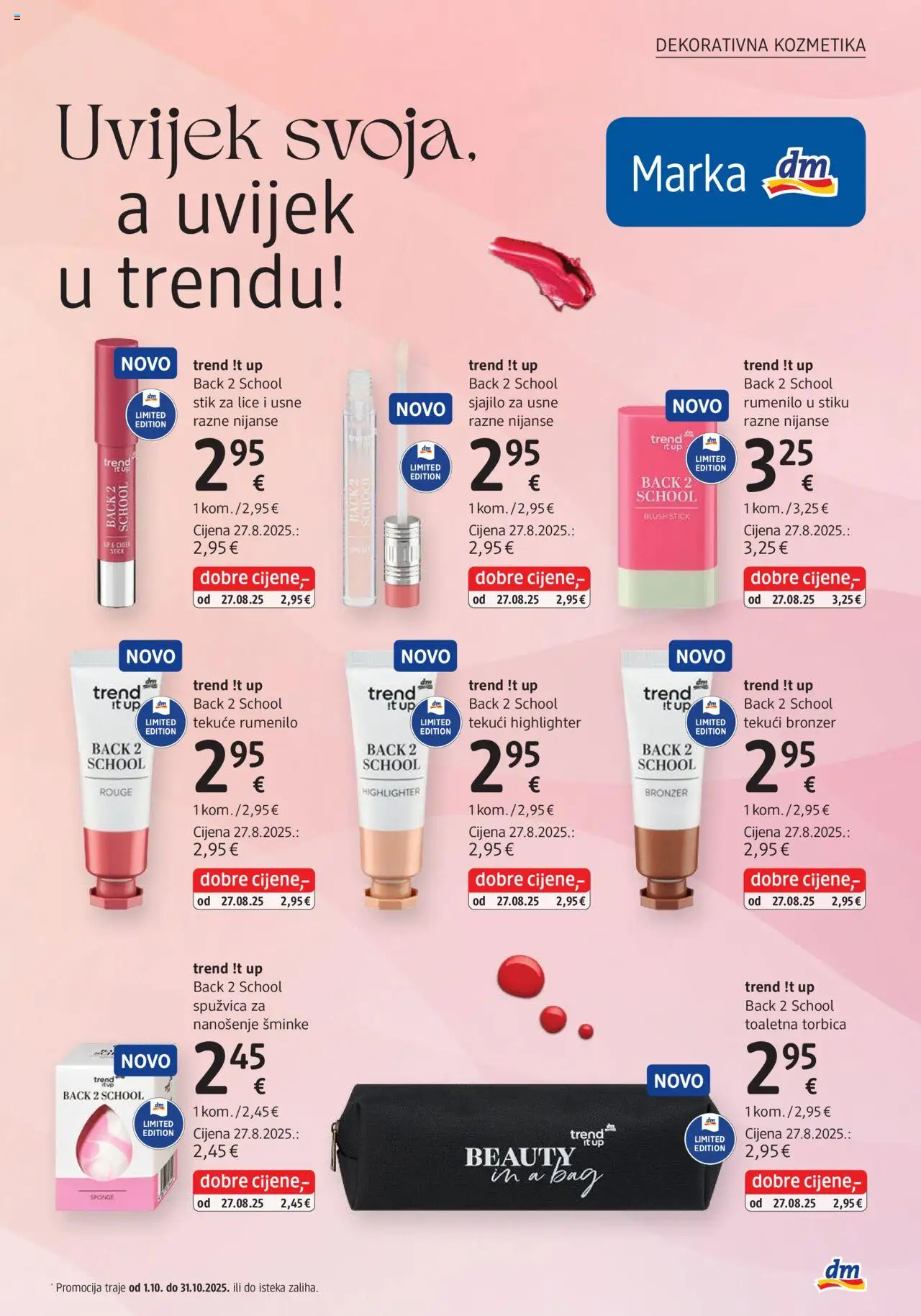 DM katalog | vrijedi od 01.10.2025 | Stranica: 13 | Proizvodi: Bronzer, Rumenilo, Sjajilo za usne, Torbica