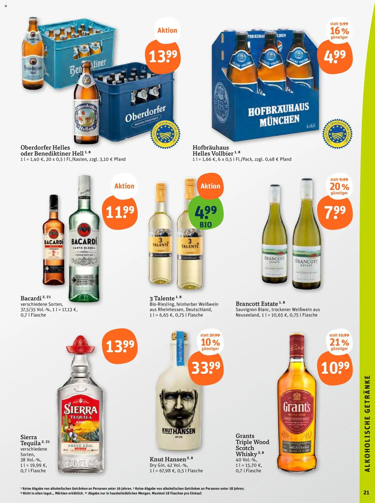 Tegut Prospekt 	 – gültig ab 03.11.2025 | Seite: 23 | Produkte: Whisky, Weißwein, Benediktiner hell, Tequila