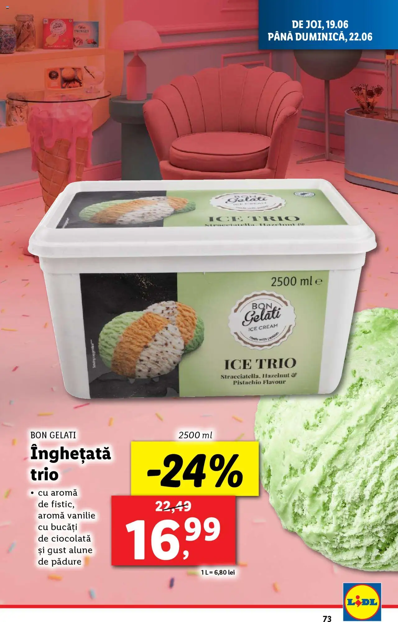 Catalog Lidl – valabil de la 16.06.2025 | Pagină: 73 | Produse: Alune, Ciocolată, Înghețată