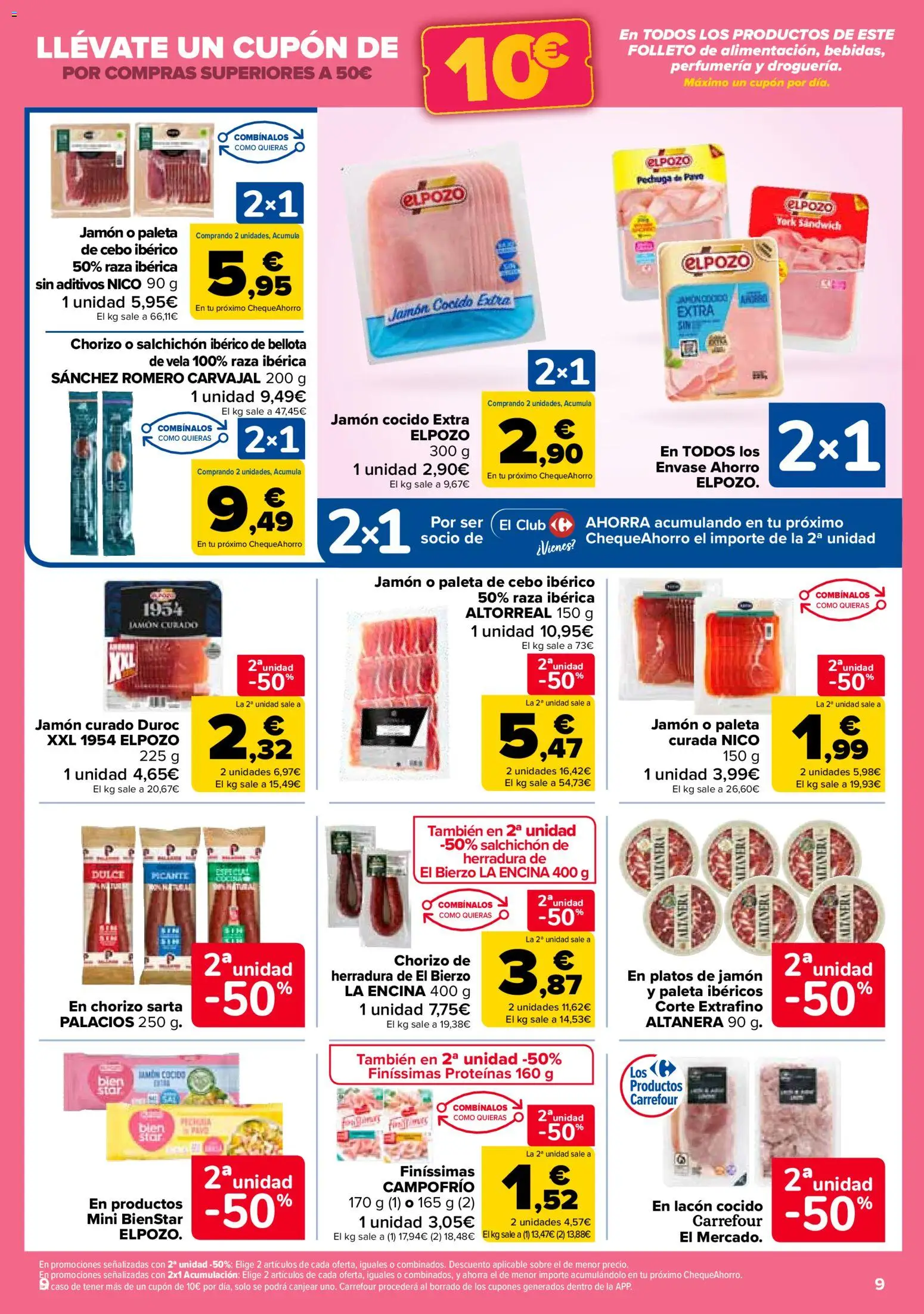 Carrefour folleto │ válido desde el 14.11.2025 | Página: 9 | Productos: Jamón, Jamón cocido, Vela