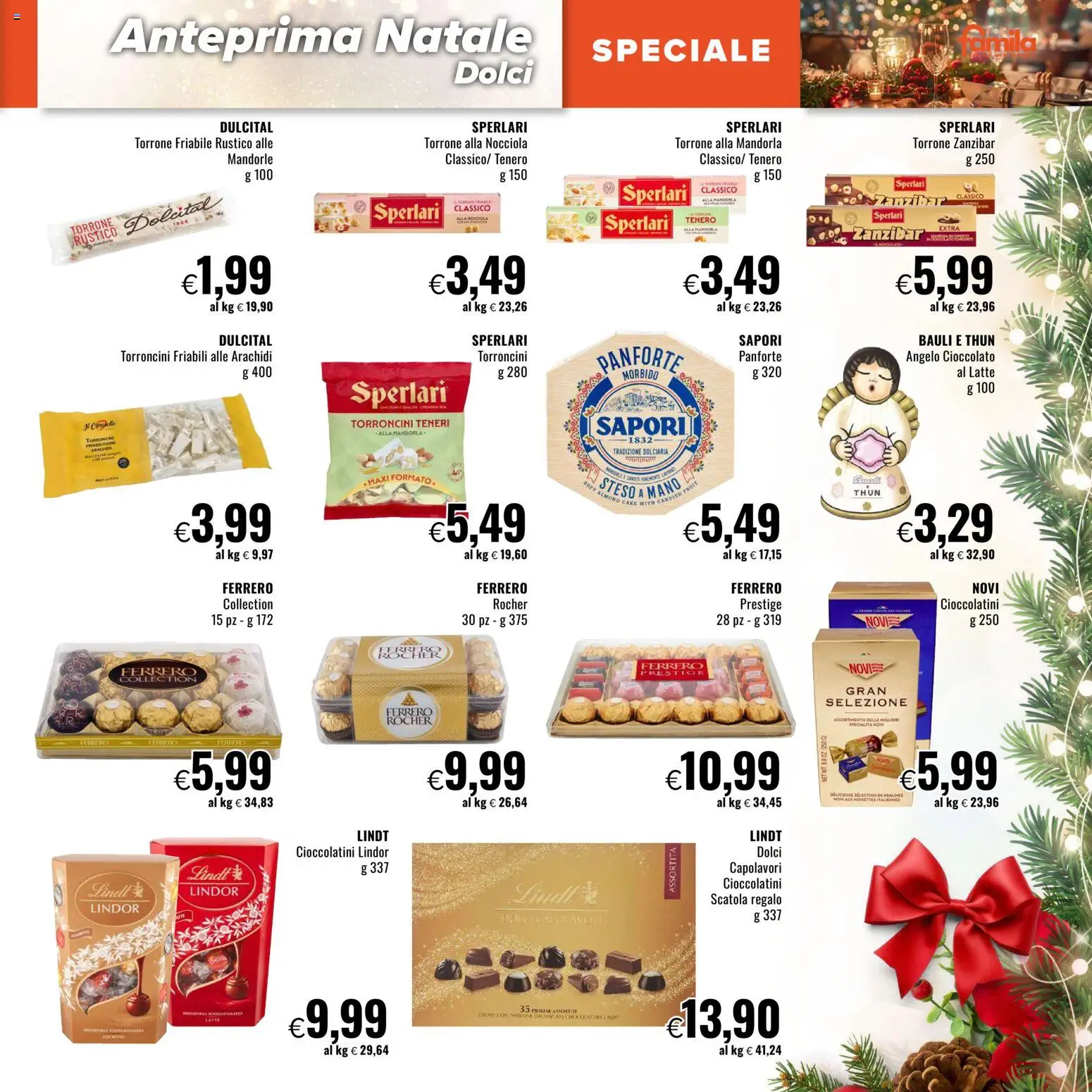 Volantino Famila del 27.11.2025 | Pagina: 3 | Prodotti: Cioccolato, Latte, Cioccolatini, Scatola
