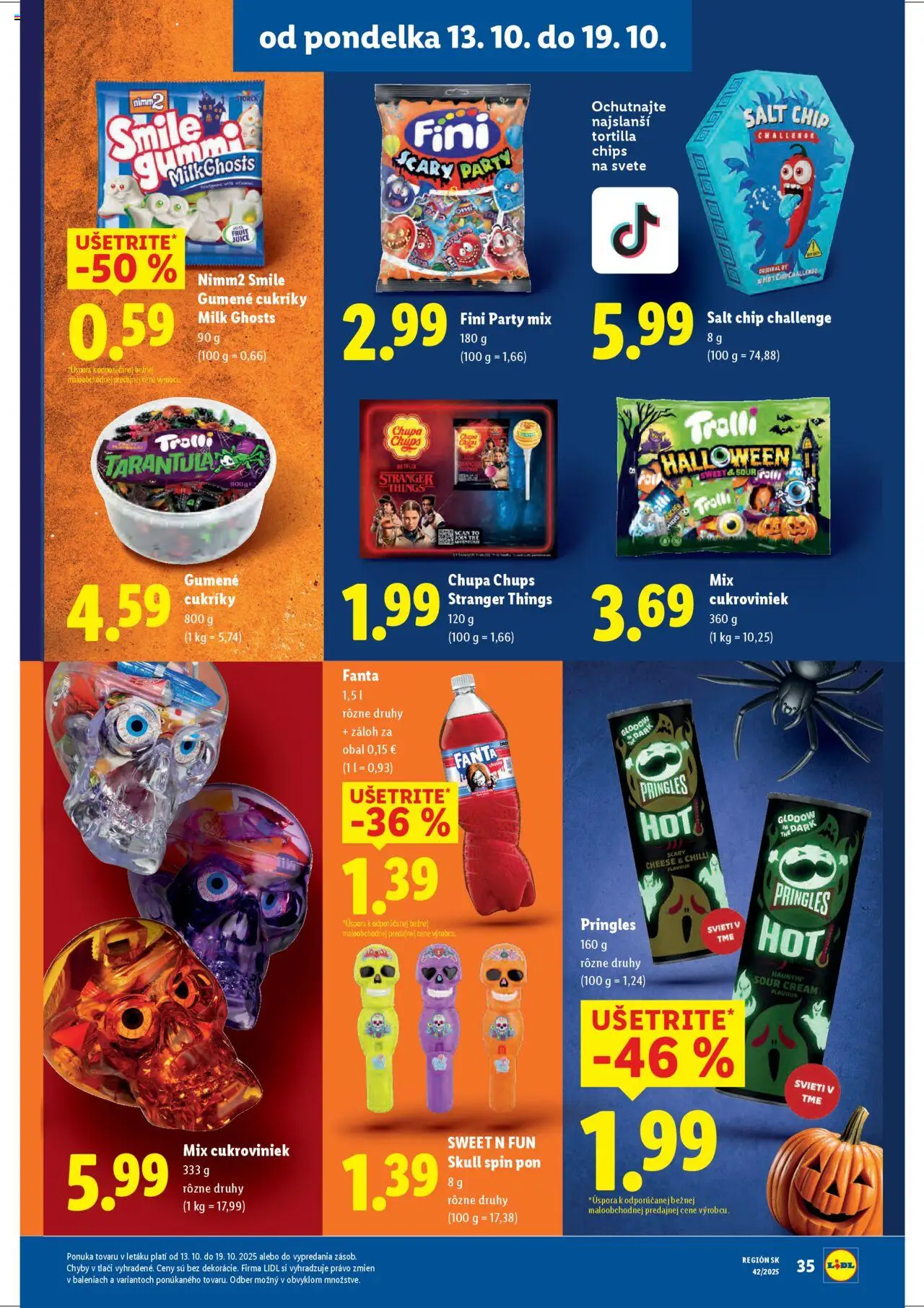 Nové Lidl akcie – leták je platný od 13.10.2025 | Strana: 51 | Produkty: Tortilla, Chilli, Cukríky, Fanta