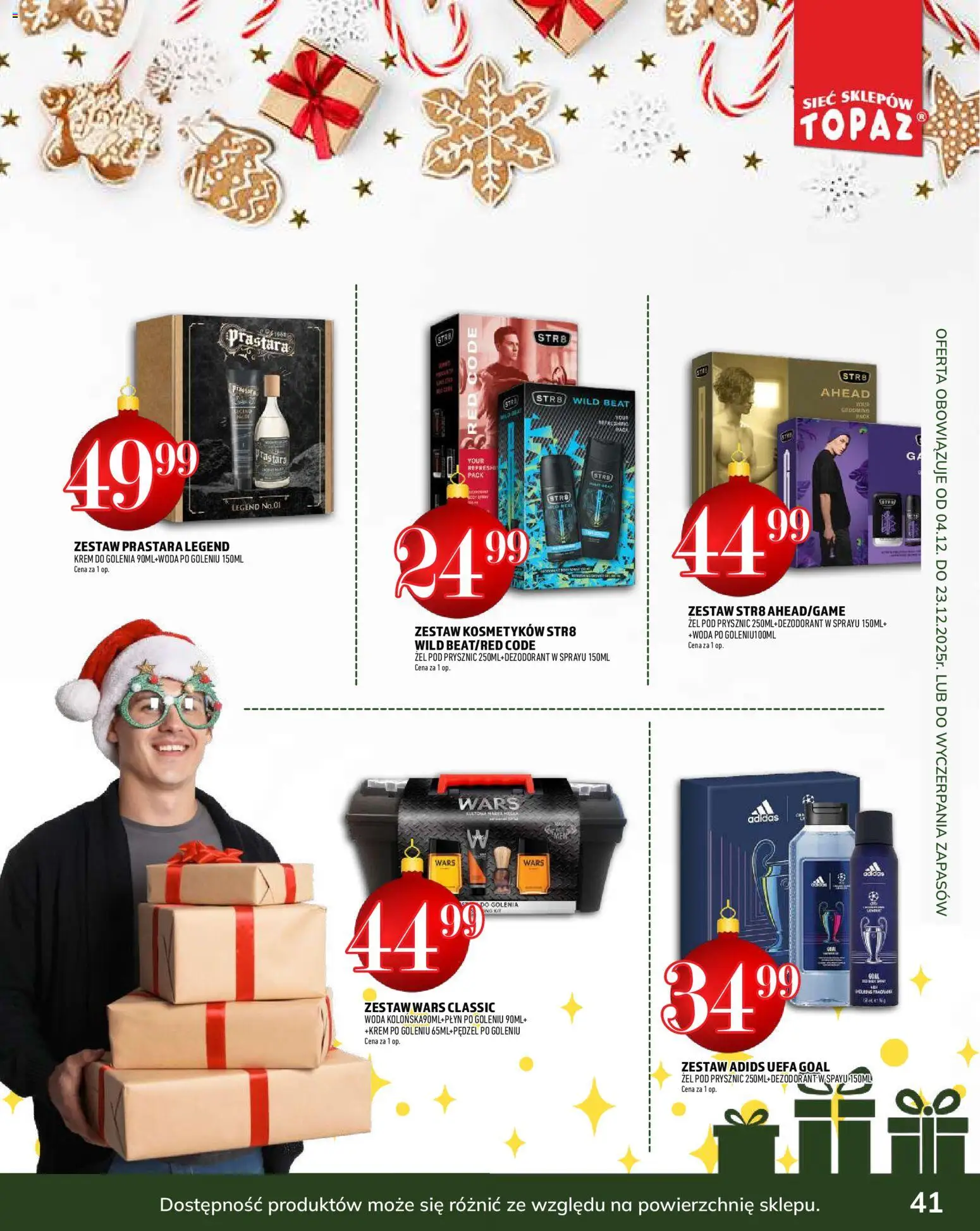 Topaz Gazetka - Podaruj dobre chwile od 04.12.2025 | Strona: 41 | Produkty: Prysznic, Żel pod prysznic, Krem, Woda