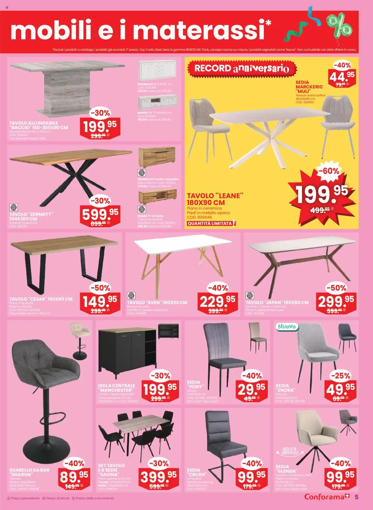 Conforama Aktionen IT – gültig ab 10.09.2025 | Seite: 5 | Produkte: TV, Top, Sideboard