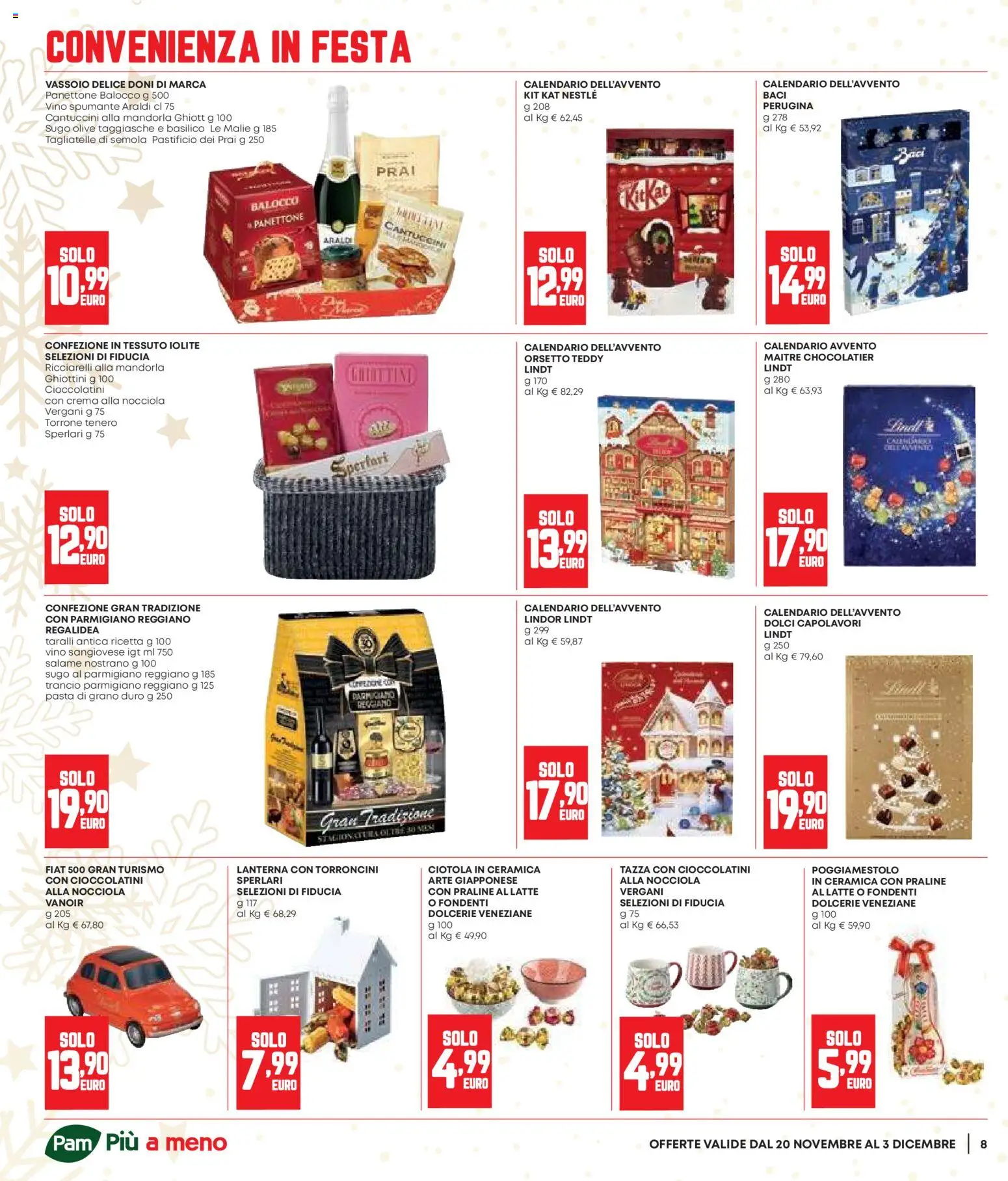 Volantino Panorama del 20.11.2025 | Pagina: 8 | Prodotti: Latte, Pasta, Panettone, Parmigiano reggiano