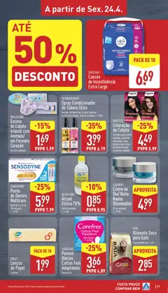 Pré-visualização Aldi folheto válido de 20.04.2026 | Página: 27 | Produtos: Louro, Condicionador, Carne, Cuecas
