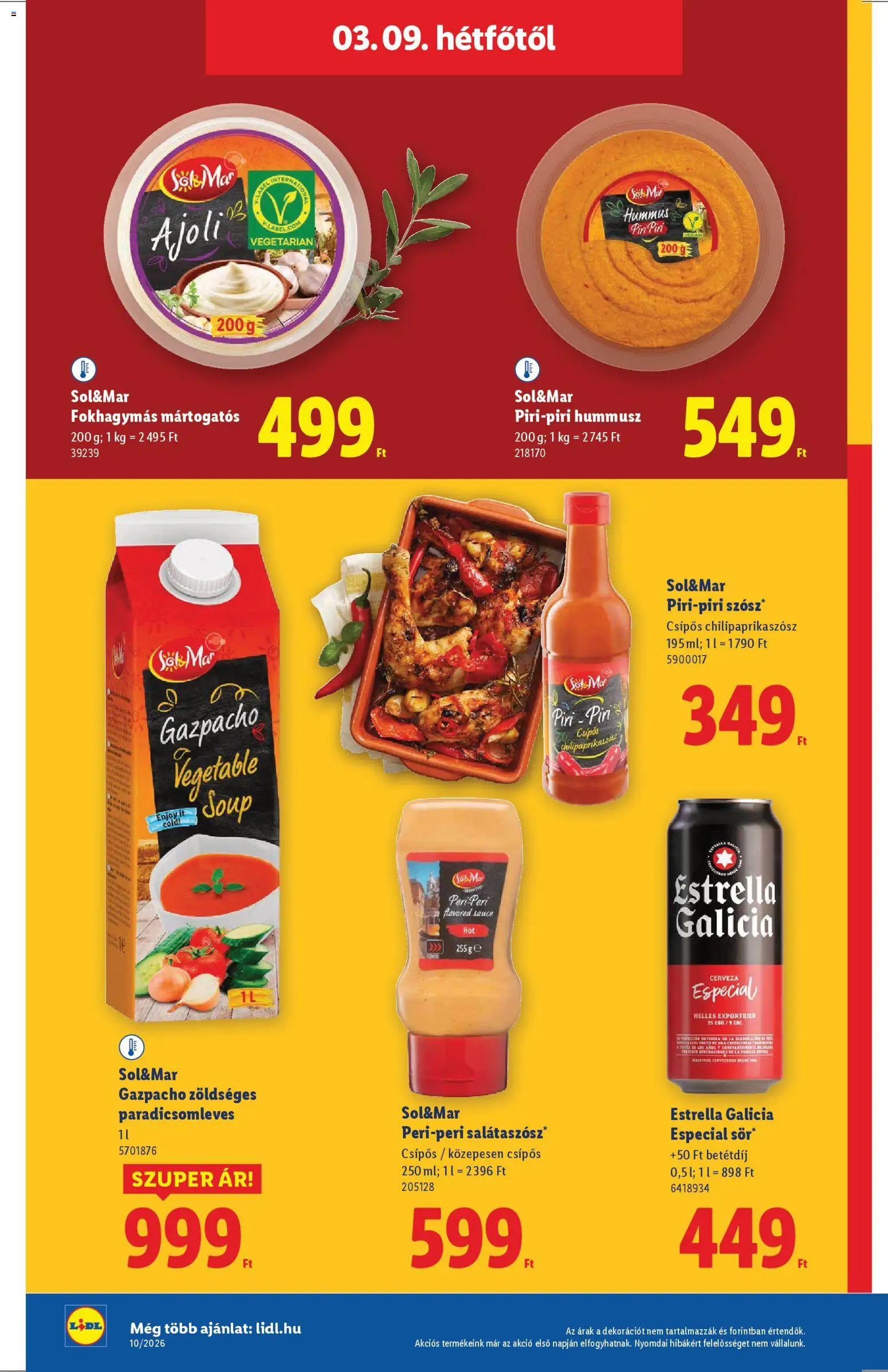 Lidl akciós ujság - amely érvényes a következő dátumtól: 05.03.2026 | Oldal: 62 | Termékek: Chili, Sör, Ing, Szósz