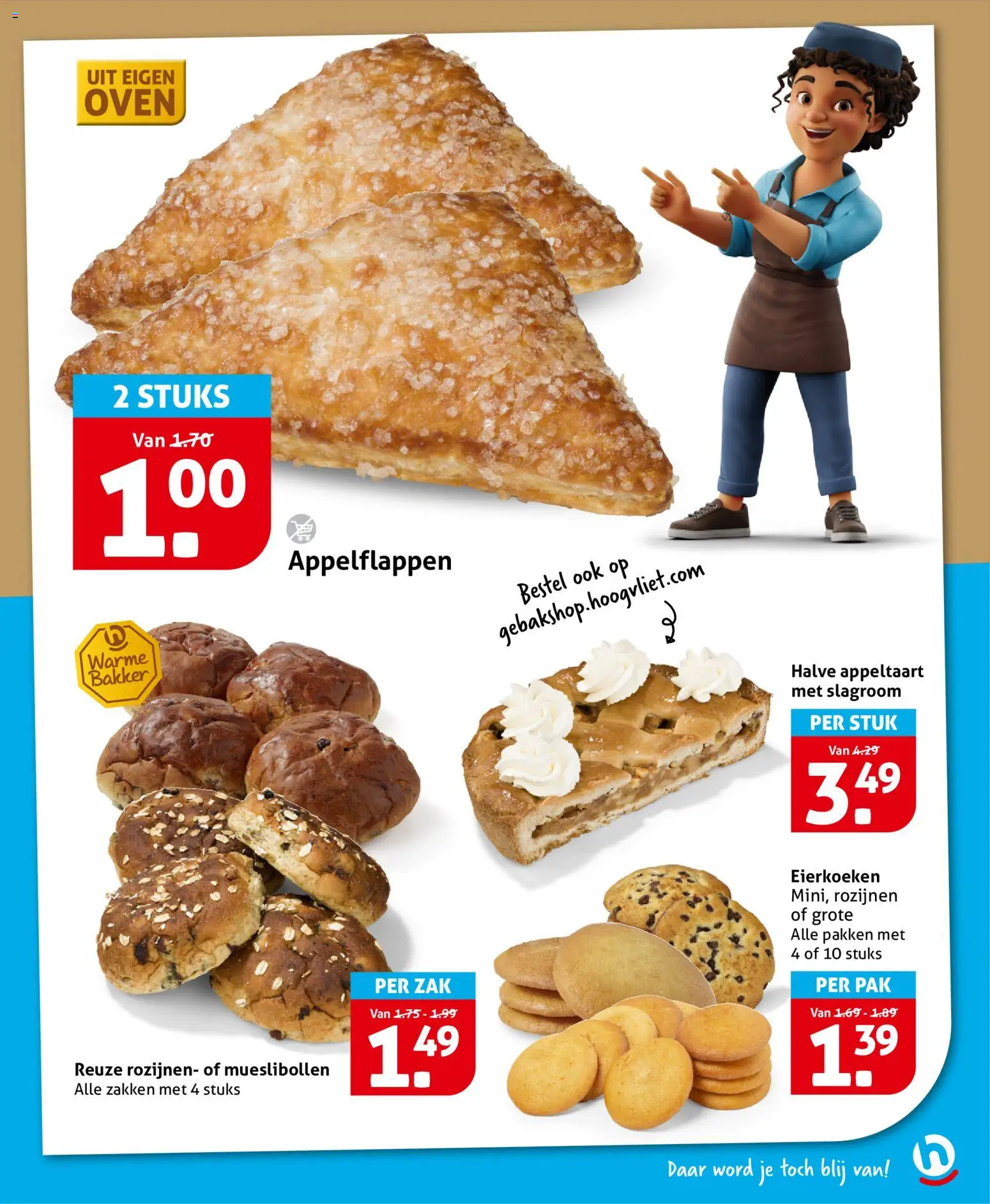 {H1} | Pagina: 15 | Producten: Slagroom, Rozijnen, Zak, Oven