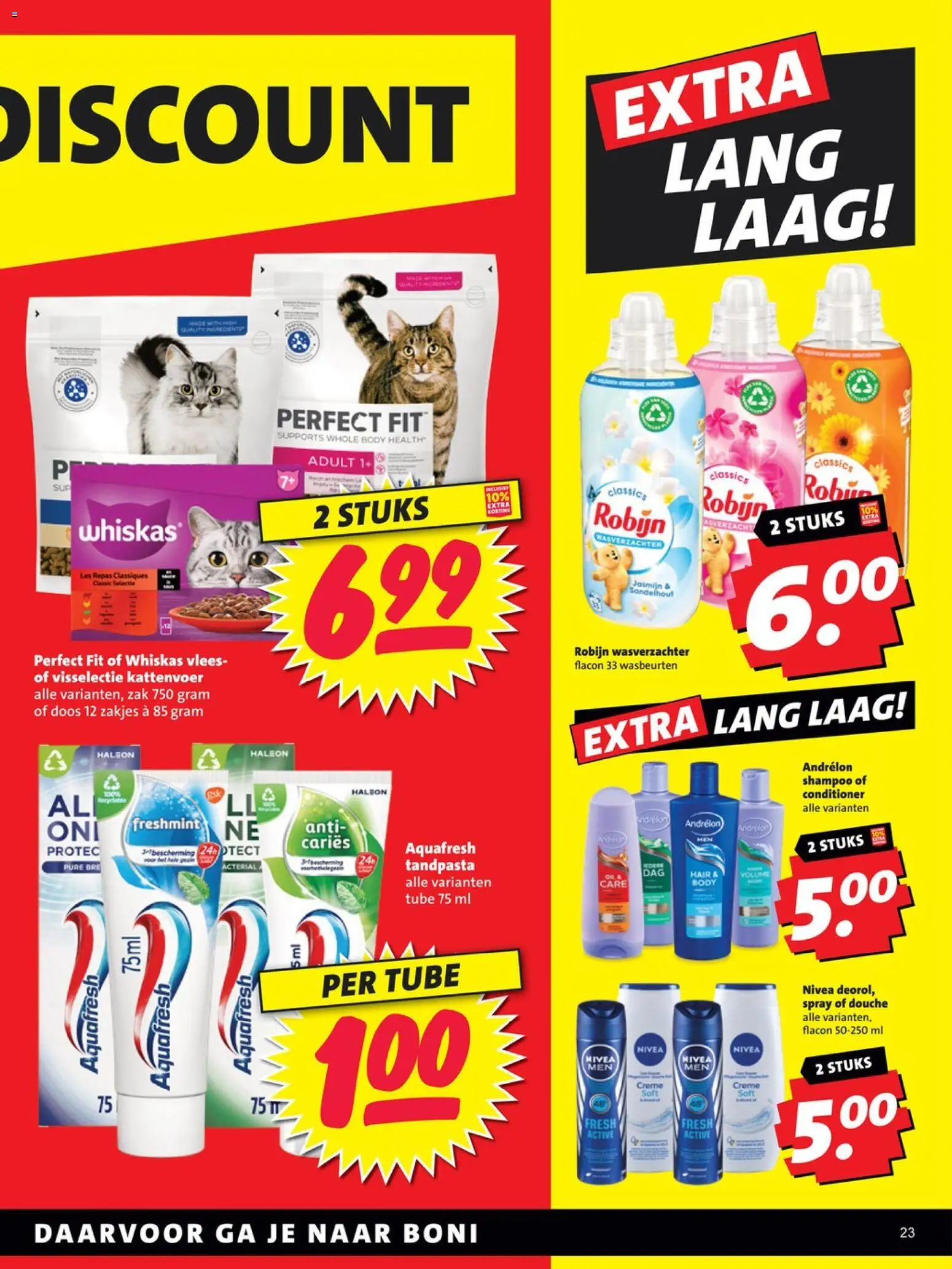 {H1} | Pagina: 23 | Producten: Robijn, Zak, Shampoo, Crème