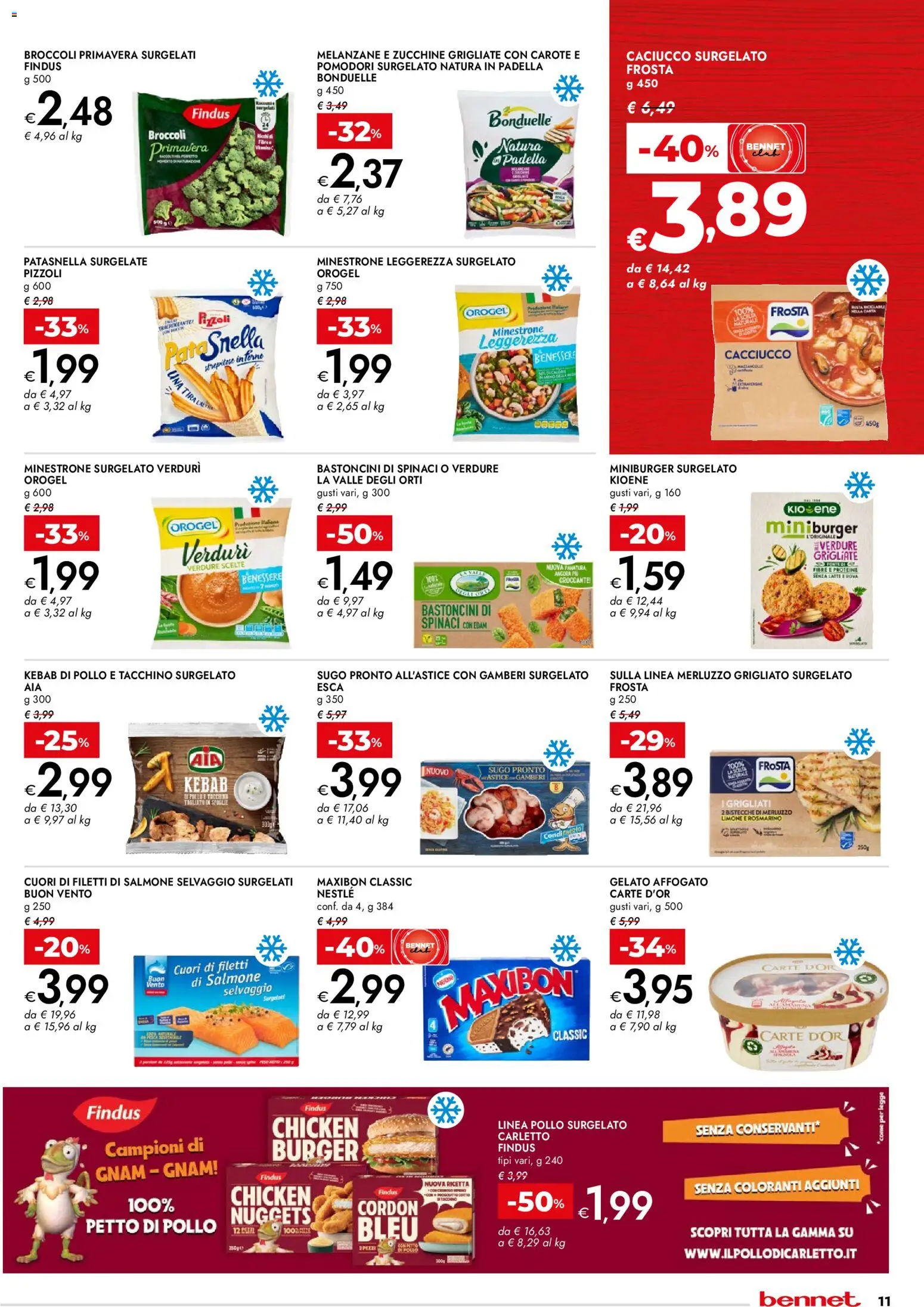 Volantino bennet del 29.01.2026 | Pagina: 11 | Prodotti: Rosmarino, Merluzzo, Latte, Sugo