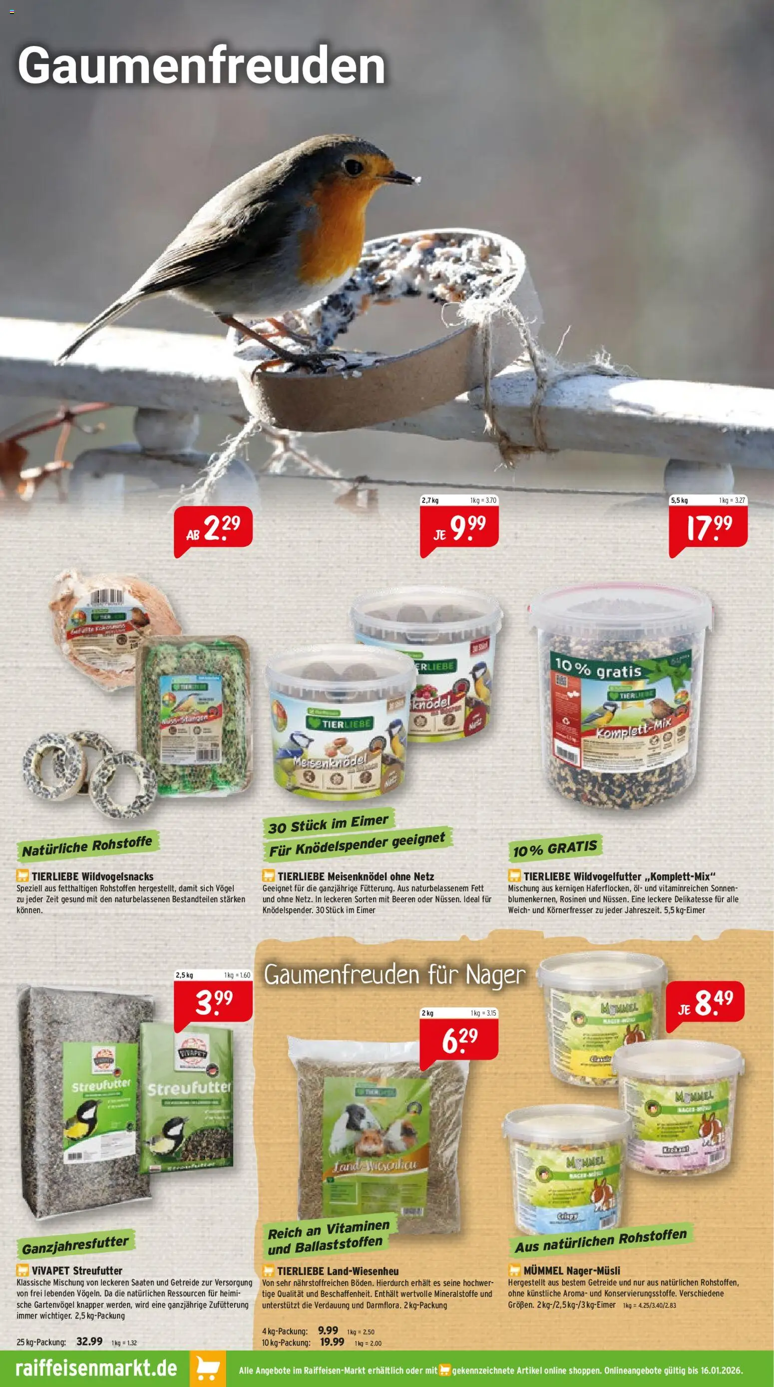 Raiffeisen Markt Prospekt 	 – gültig ab 05.01.2026 | Seite: 2 | Produkte: Öl, Rosinen, Getreide