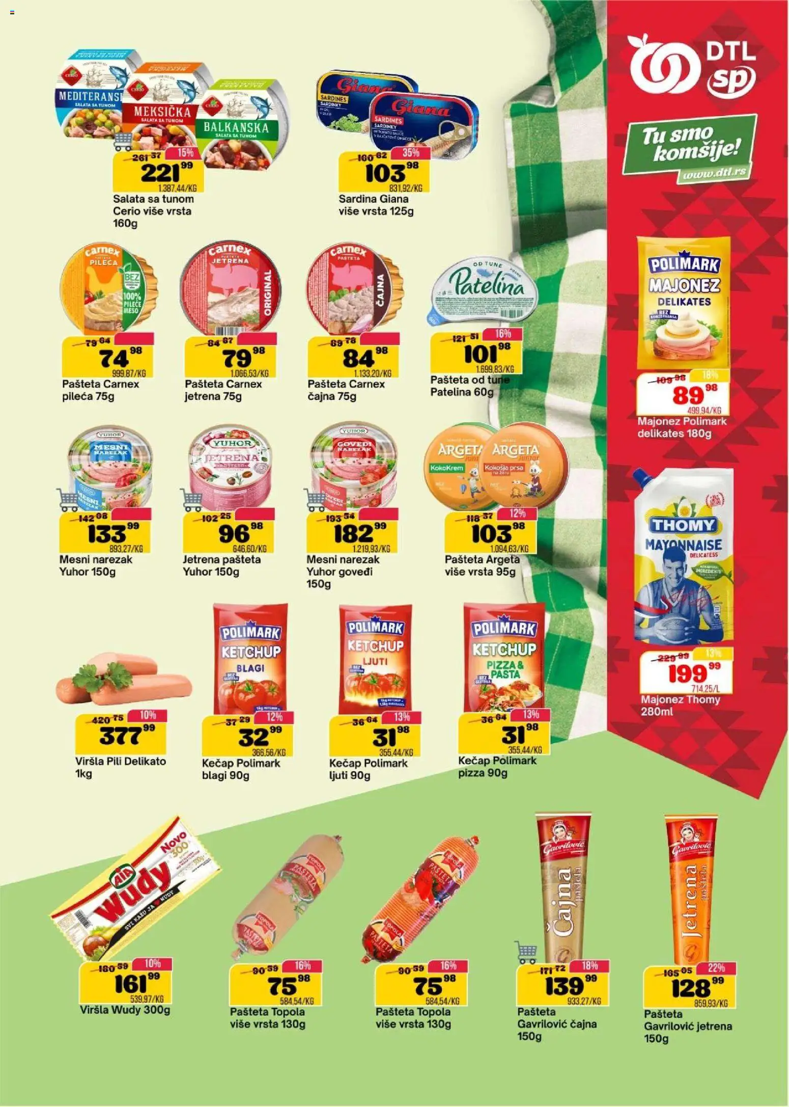 Senta Promet katalog - važi od 14.01.2026 | Strana: 7 | Proizvode: Kečap, Salata, Narezak, Mesni narezak