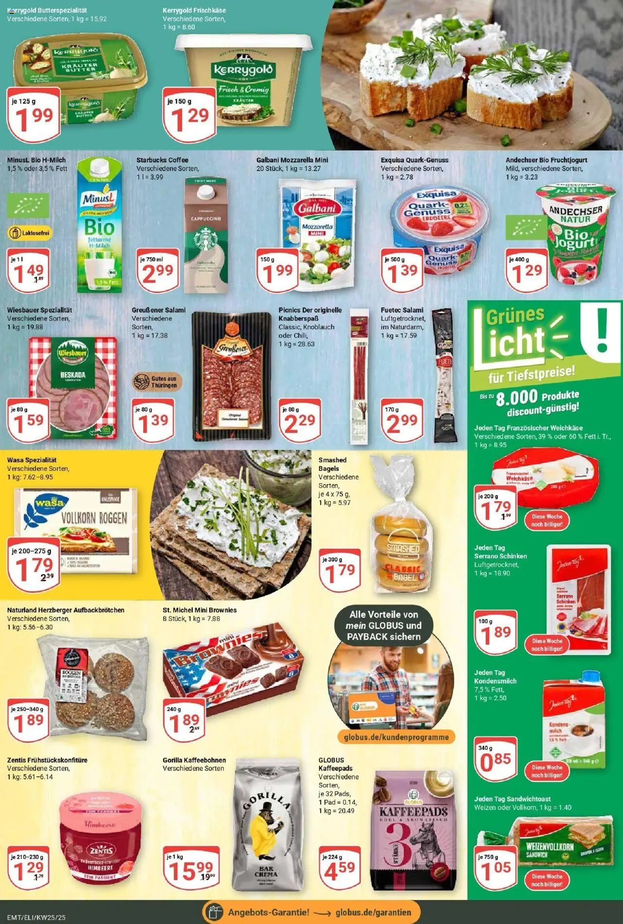 Globus prospekt Erfurt-Linderbach	 - gültig ab dem 15.06.2025 | Seite: 14 | Produkte: Quark, Butter, Knoblauch, Chili