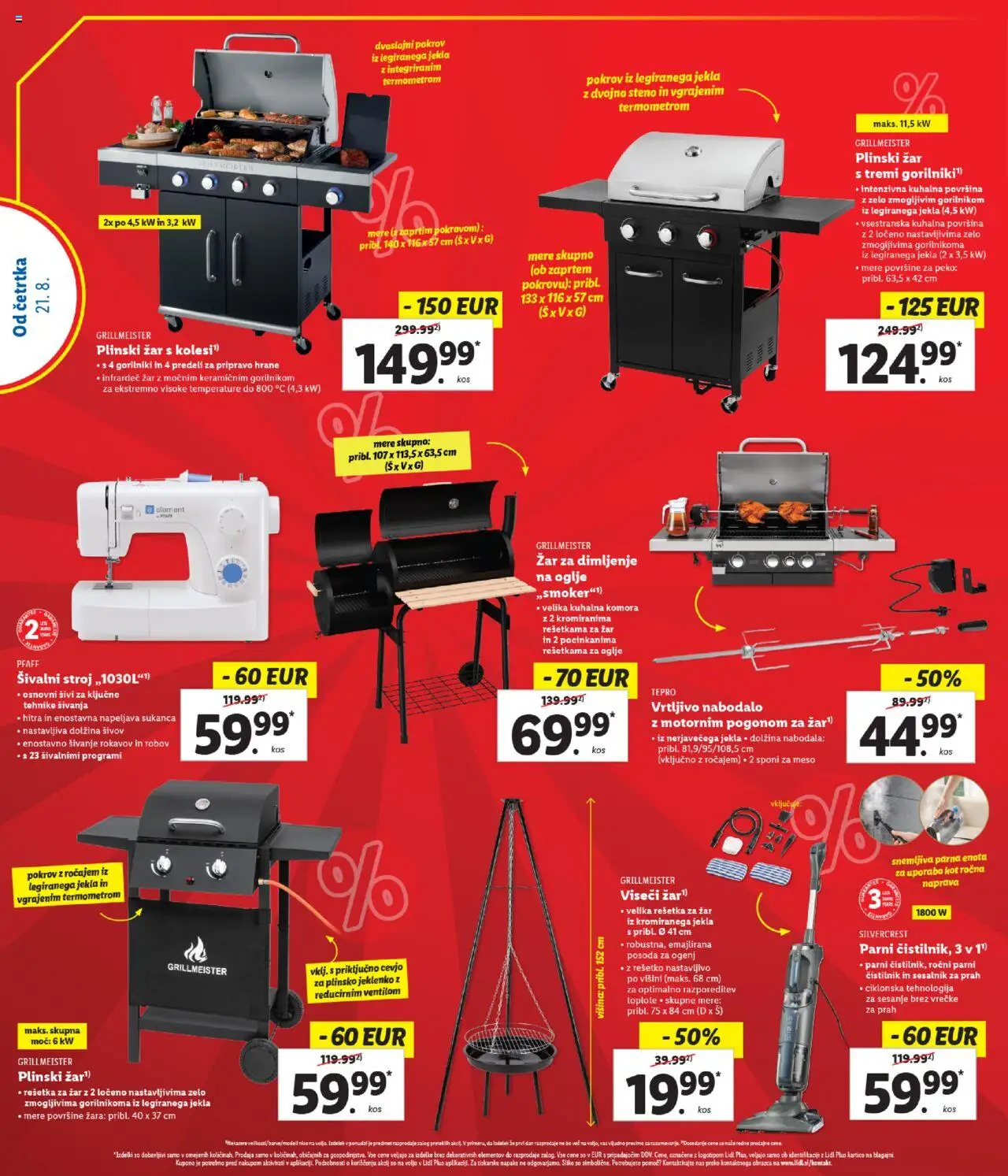 Lidl katalog │ velja od 21.08.2025 | Stran: 2 | Izdelki: Plinski žar, Zar, Nabodala, Sesalnik