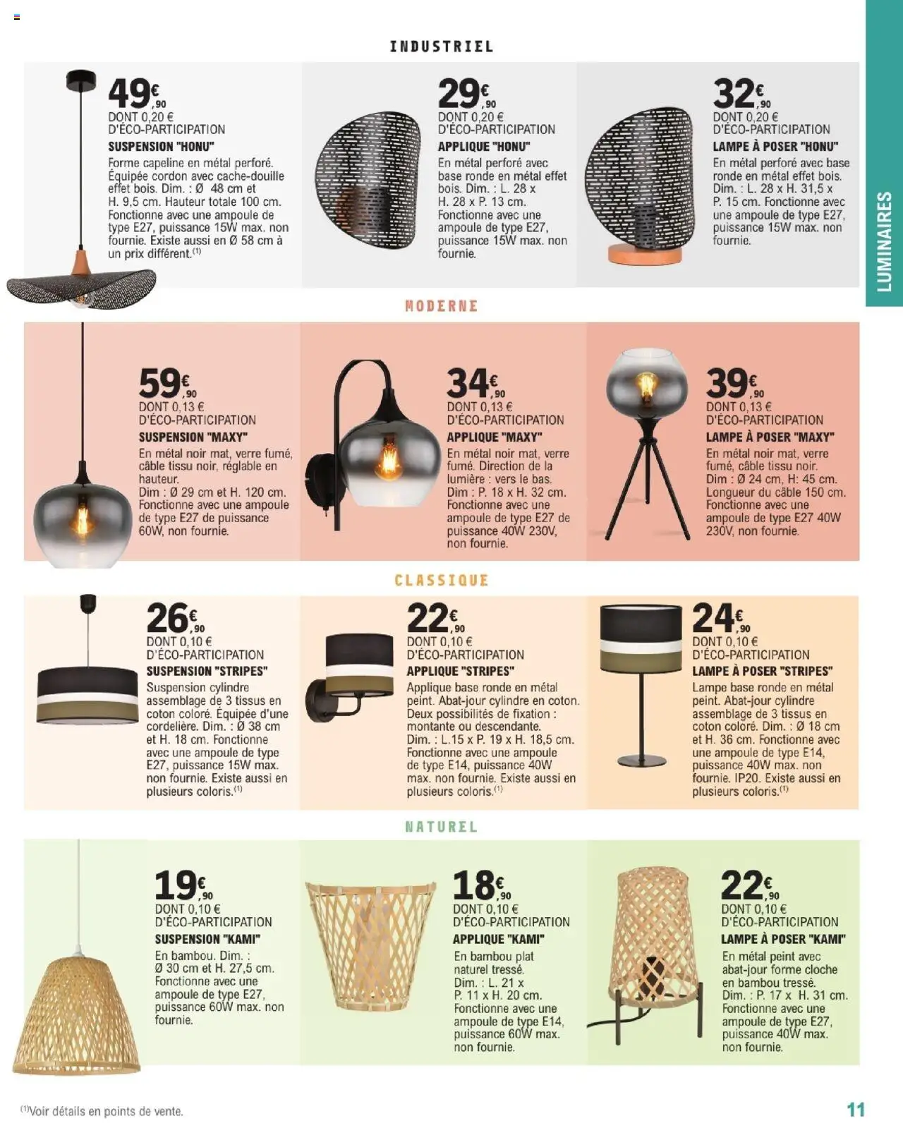  | Page: 11 | Produits: Câble, Coton, Cloche, Table