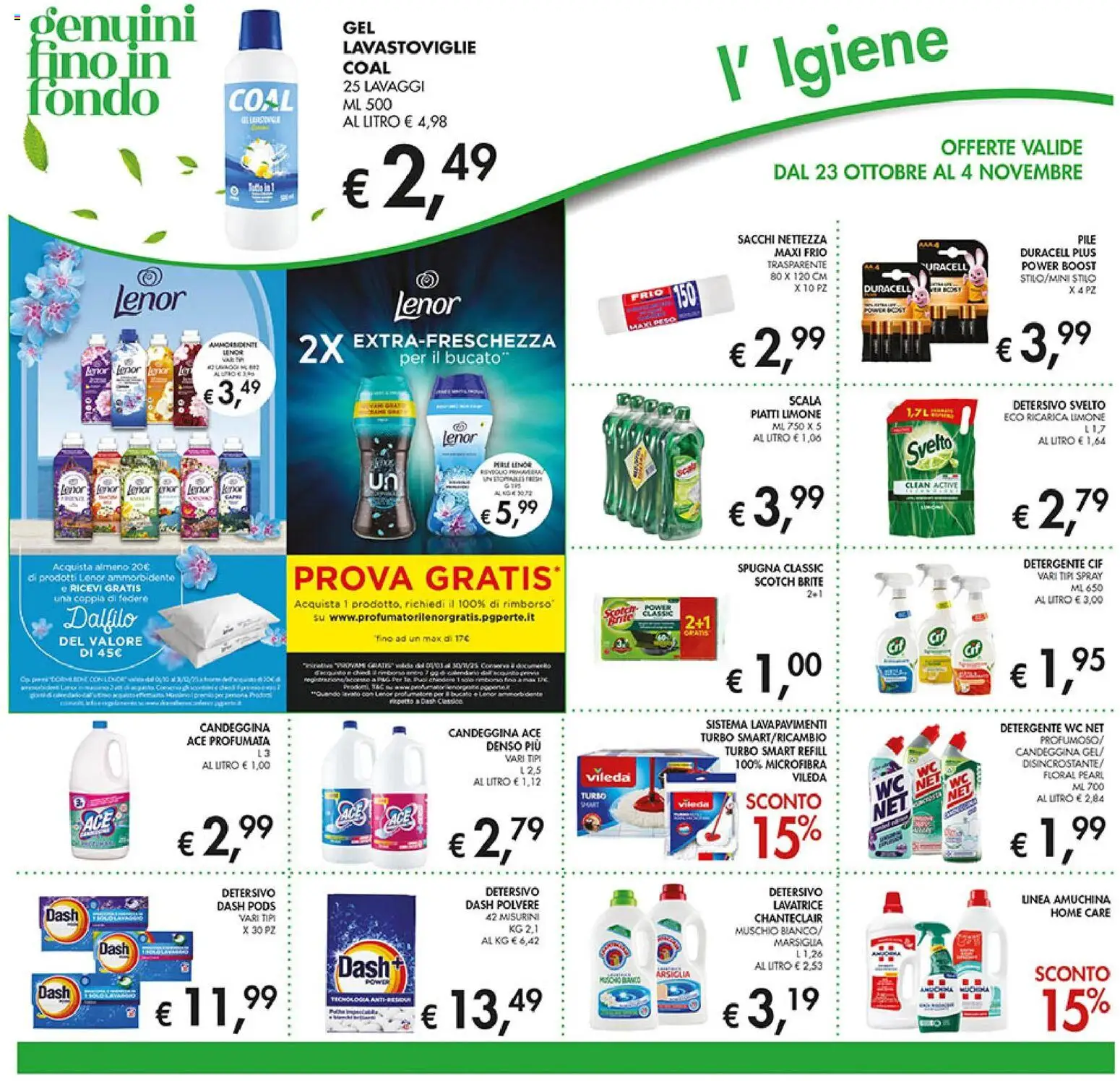 Volantino Coal del 23.10.2025 | Pagina: 20 | Prodotti: Ammorbidente, Lavastoviglie, Scala, WC