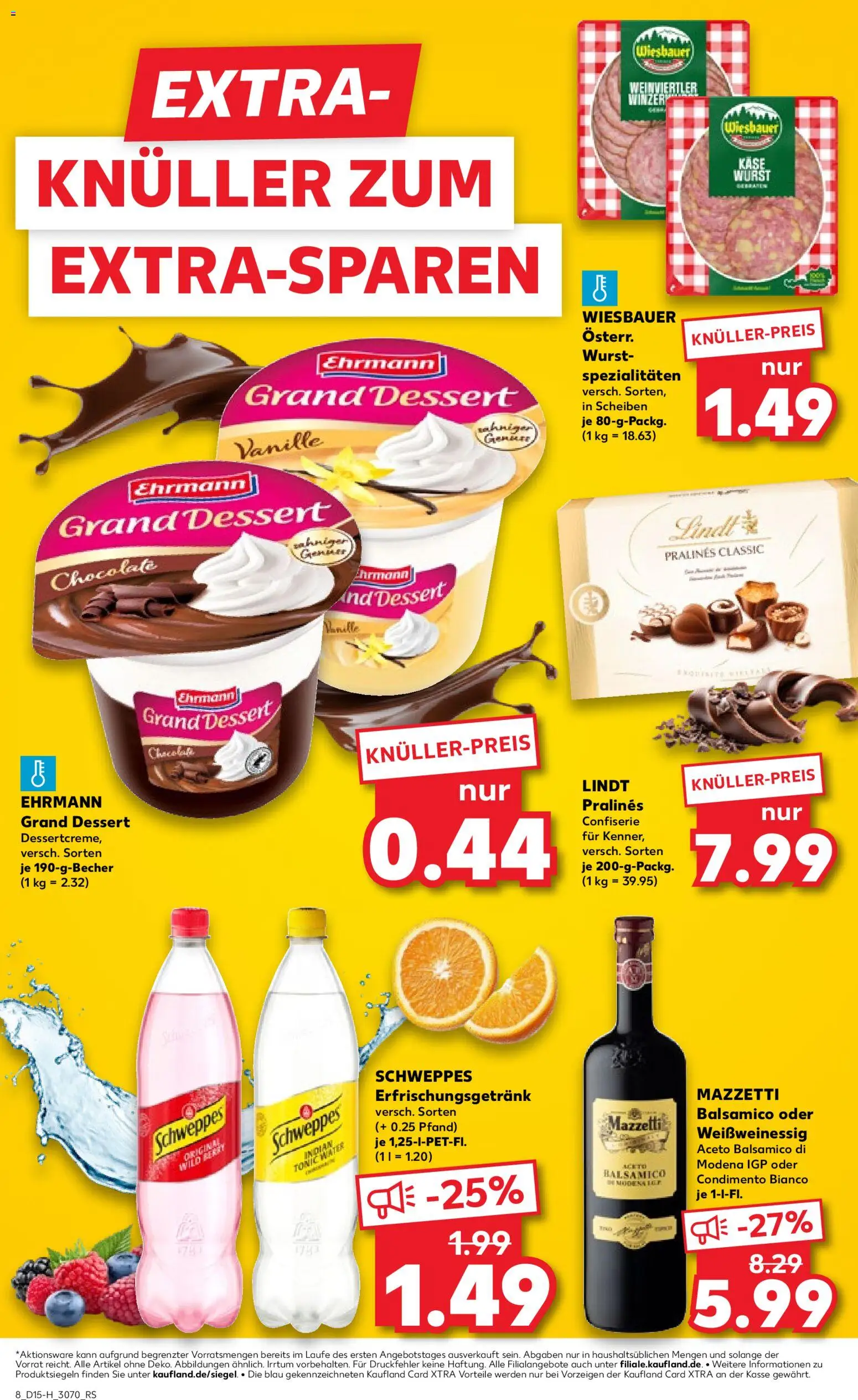 Kaufland Prospekt Leipzig	 – gültig ab 09.04.2026 | Seite: 8 | Produkte: Käse, Ehrmann grand dessert, Wurst, Lindt