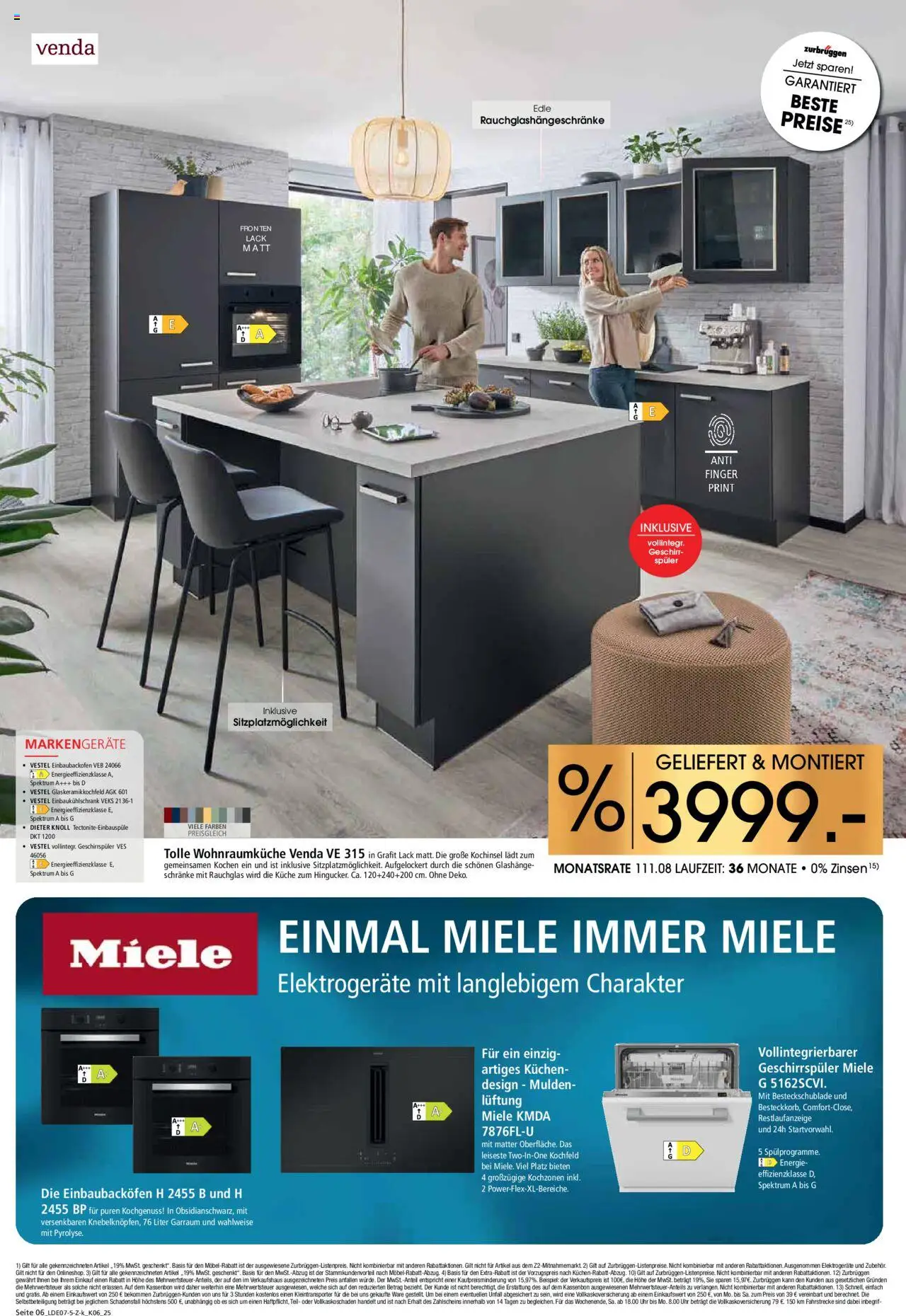 Zurbrüggen  Küchen für Ihr Zuhause - gültig ab dem 26.07.2025 | Seite: 6 | Produkte: Geschirrspüler, Kochfeld, Kuchen, Uhr