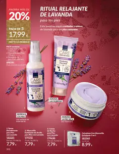 Vista previa Spray Desodorante para Pies con Lavanda, Desodorising Foot Spray with tea tree extract válido desde el 01.12.2025 | Página: 202 | Productos: Desodorante, Crema, Té, Crema de noche