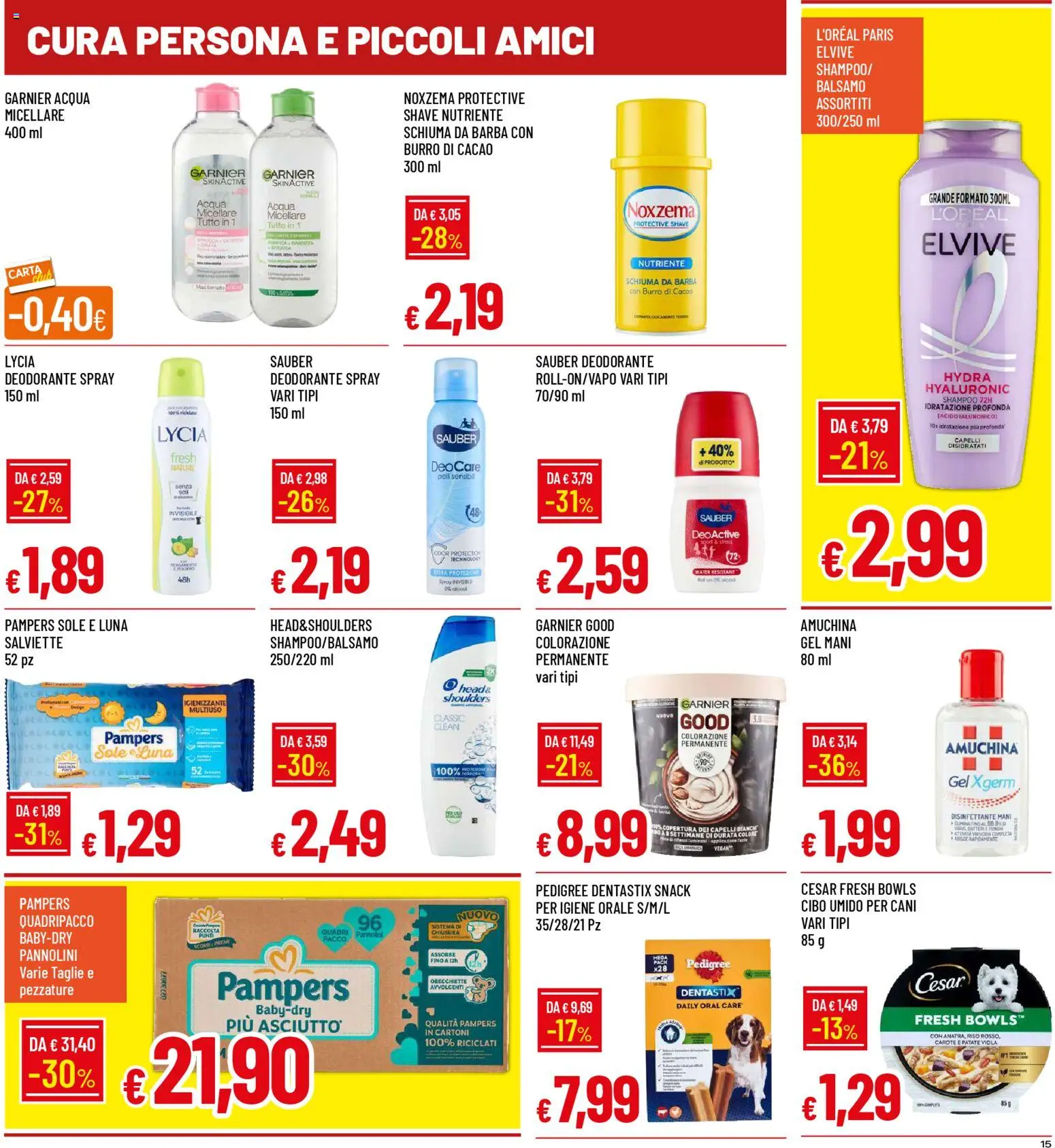 Volantino Famila del 29.12.2025 | Pagina: 15 | Prodotti: Pannolini, Riso, Patate, Pampers