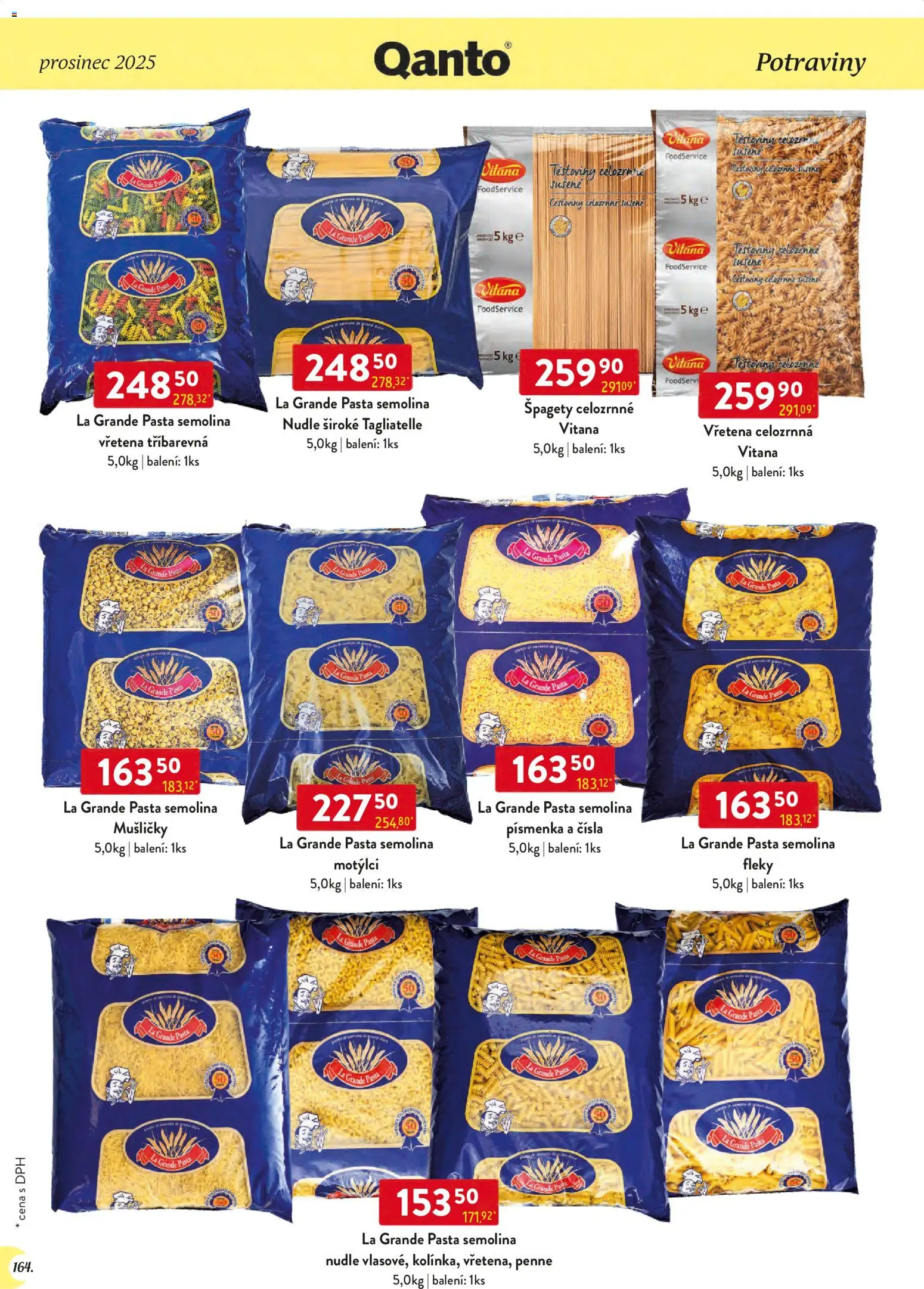 Astur & Qanto leták - Velkoobchod 12/2025 od 01.12.2025 | Strana: 164 | Produkty: Penne, Těstoviny, Špagety, Semolina