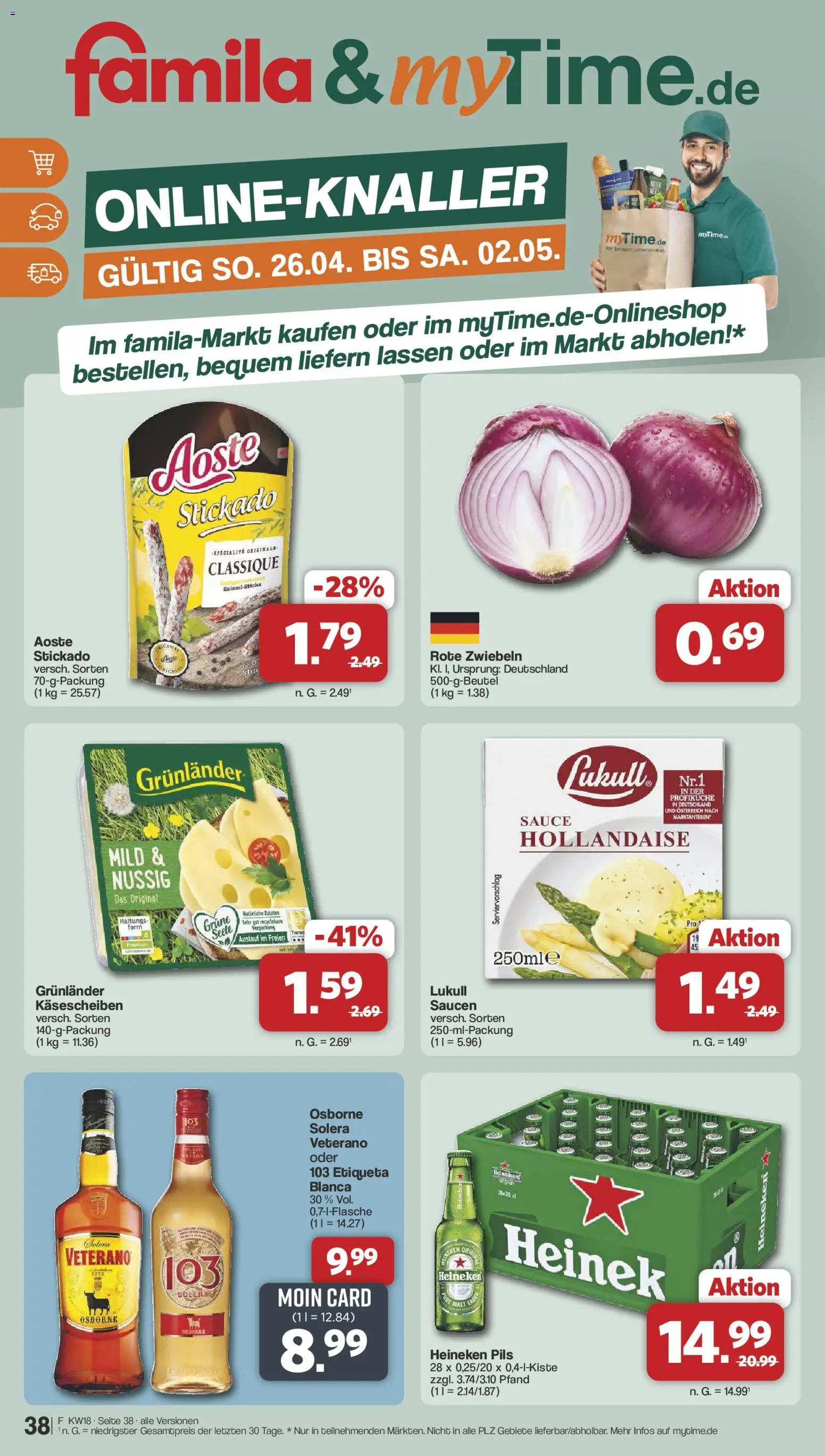 Famila Nordwest Prospekt 	 – gültig ab 27.04.2026 | Seite: 39 | Produkte: Osborne, Pils, Heineken, Zwiebeln