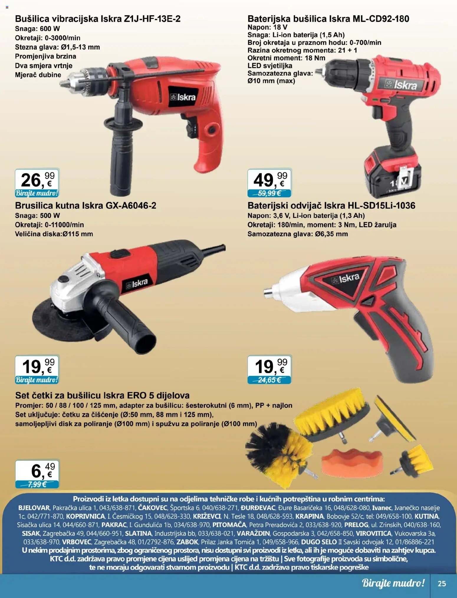 KTC katalog | vrijedi od 04.02.2026 | Stranica: 25 | Proizvodi: Svjetiljka, Disk, Adapter, Odvijač