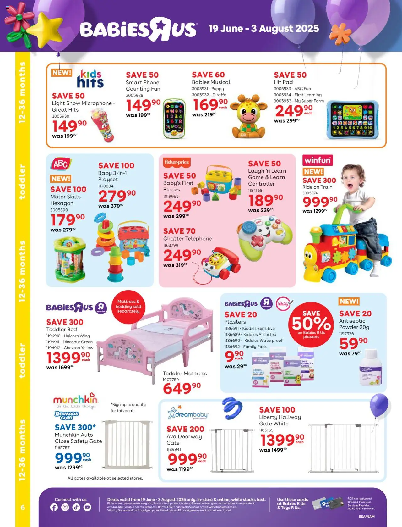 Babies R Us Specials │ valid from 19.06.2025 | Page: 6 | Products: Microphone, Toys, Mattress, Stock