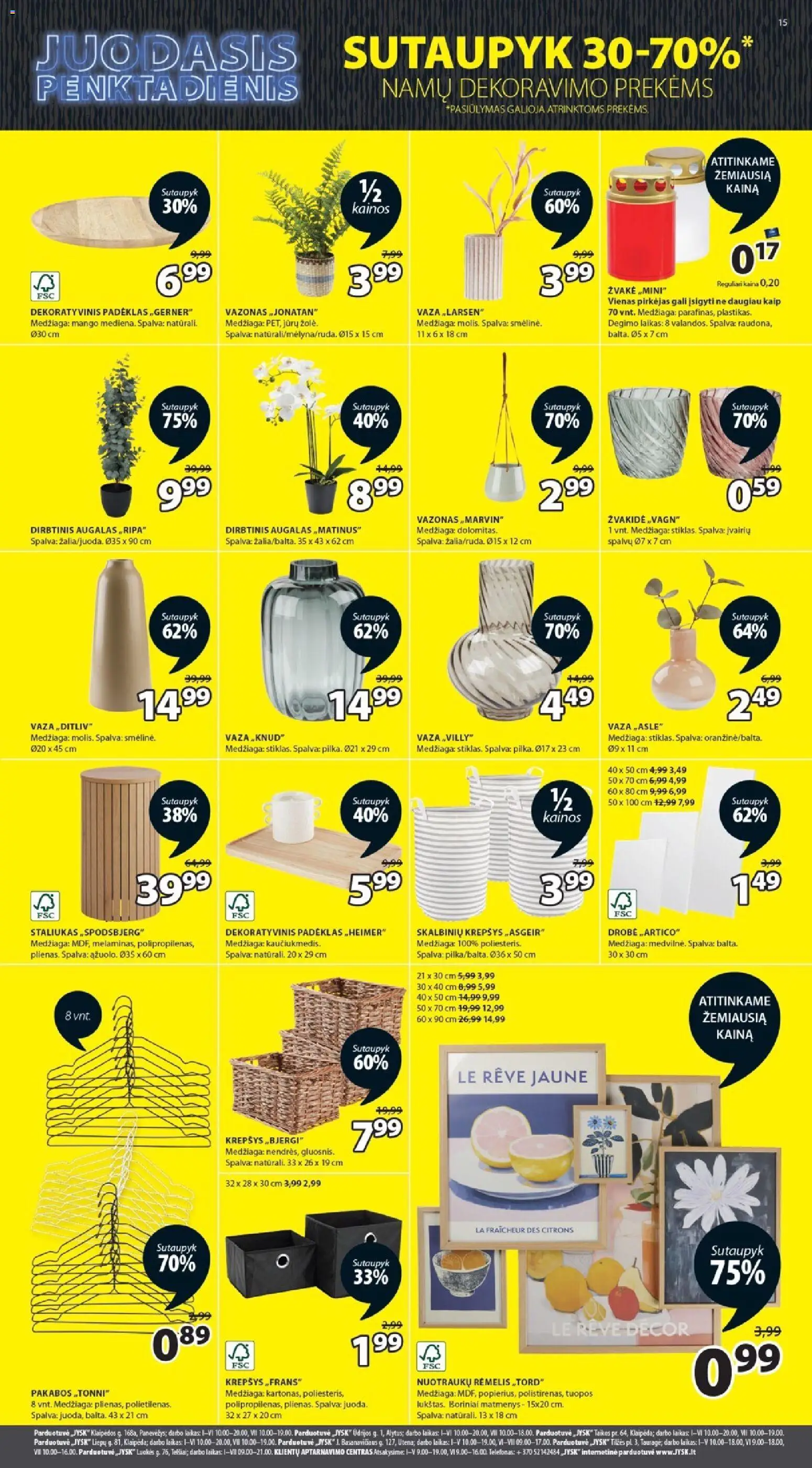 JYSK akcijos nuo 18.11.2025 | Puslapis: 15 | Prekių: Krepšys, Vaza, Vazonas