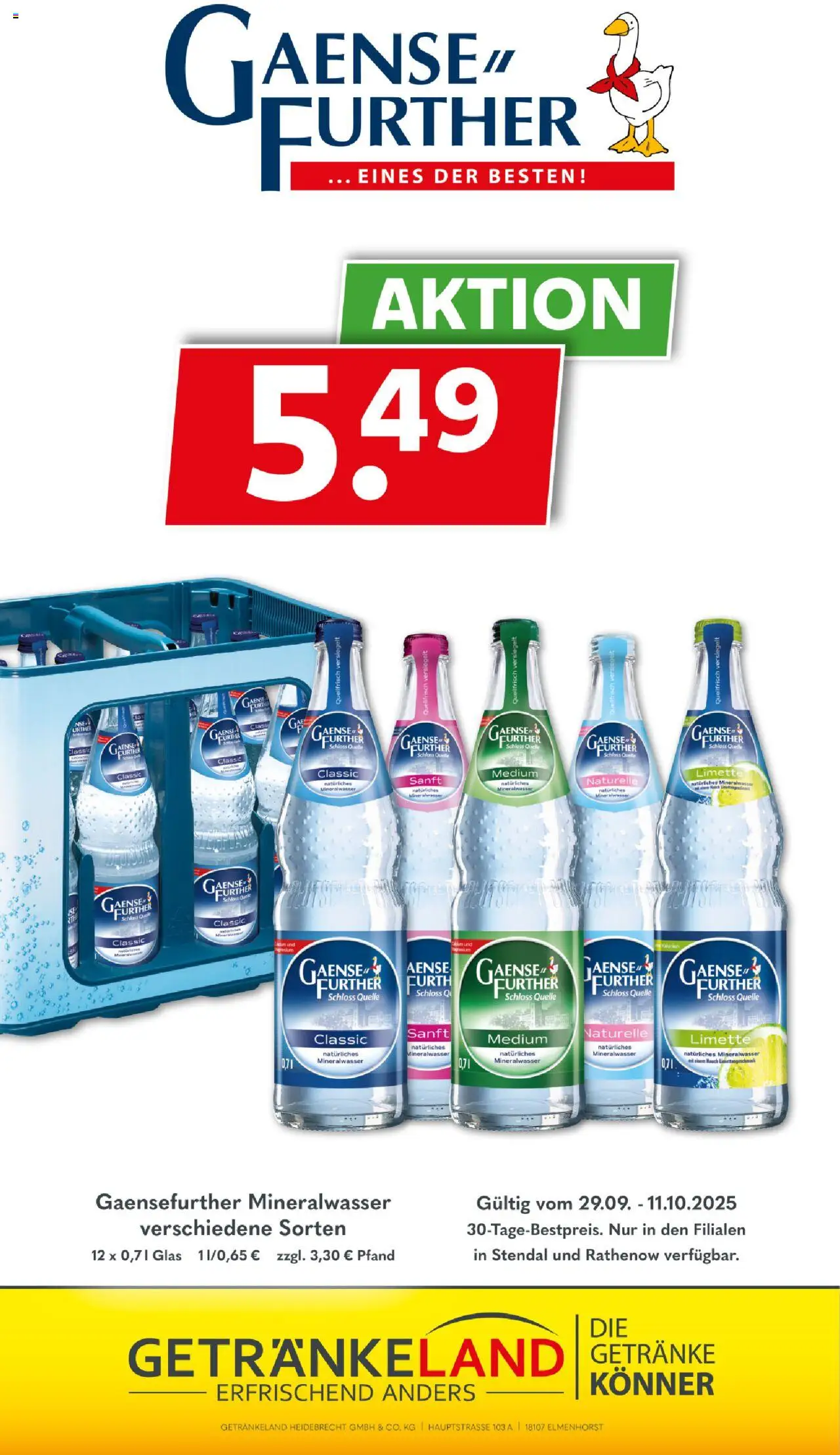 Getränkeland Prospekt 	 – gültig ab 29.09.2025 | Seite: 13 | Produkte: Mineralwasser, Limette