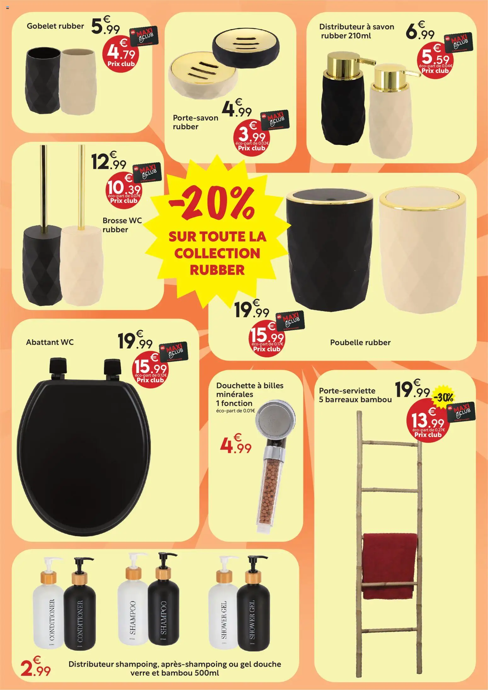 {H1} | Page: 3 | Produits: Poubelle, Brosse, Gel douche, Douche