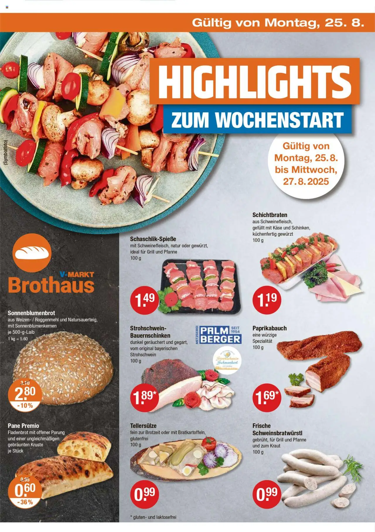 V-Markt - /Oberbayern - gültig ab dem 21.08.2025 | Seite: 18 | Produkte: Grill, Käse, Pane, Kraut