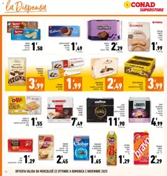 Anteprima del volantino Conad Superstore Campania catalogo valido a partire dal 22.10.2025 | Pagina: 16 | Prodotti: Cioccolato, Arancia, Cacao, Rustici