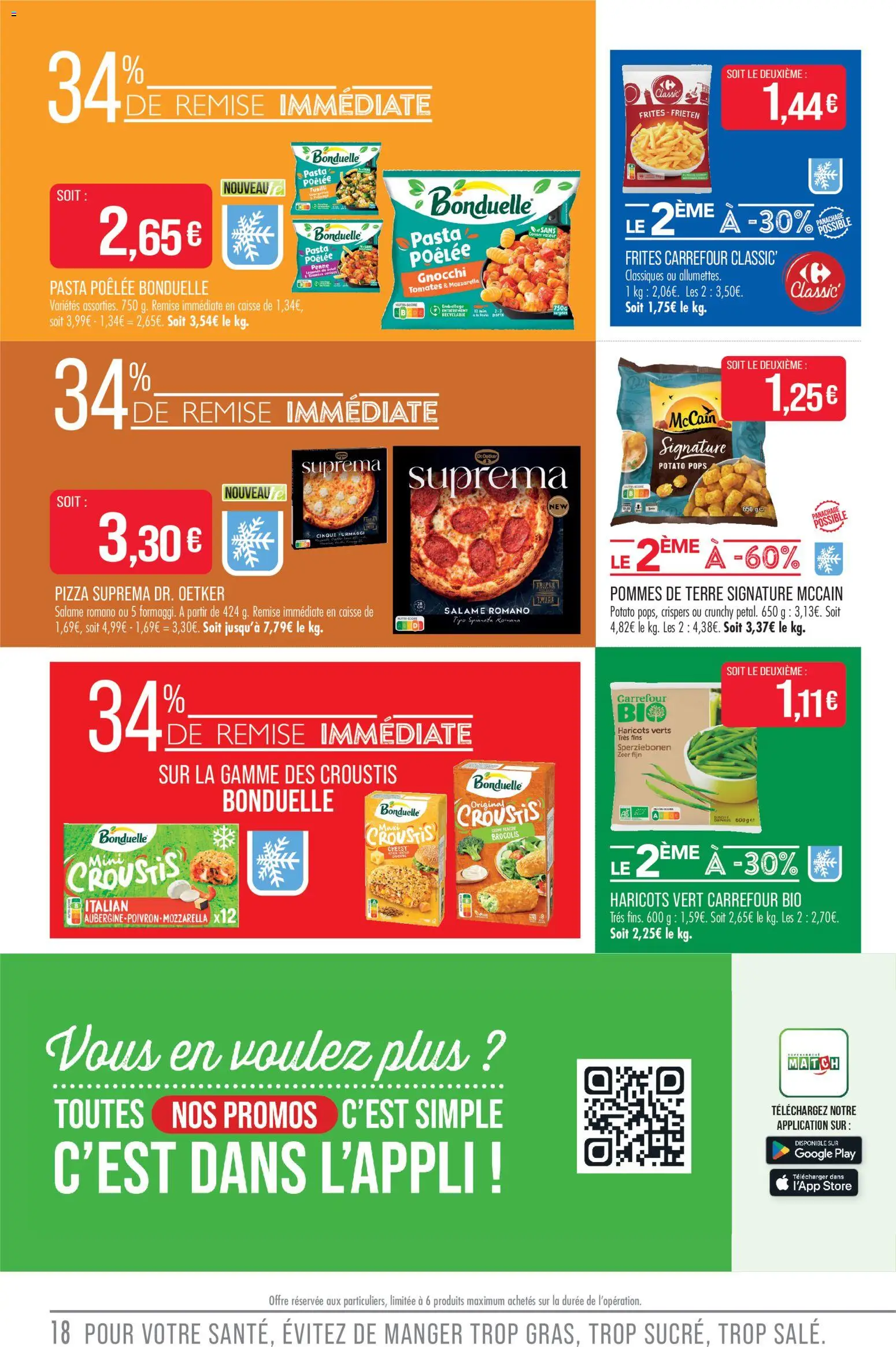 {H1} | Page: 18 | Produits: Fusilli, Aubergine, Frites, Mozzarella