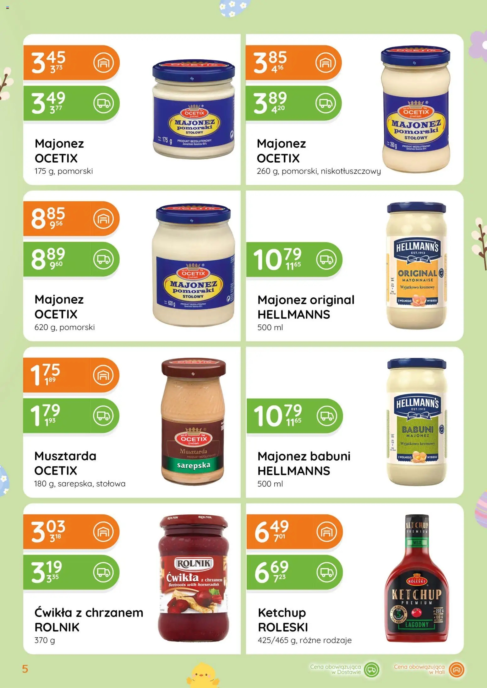 Eurocash gazetka - Kulinarka Wielkanocna od 12.03.2026 | Strona: 5 | Produkty: Ketchup, Musztarda, Majonez