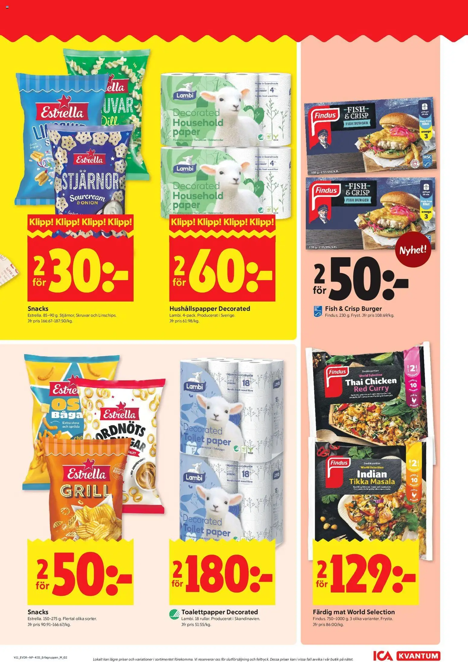 ICA Kvantum reklamblad aktuell från 09.03.2026 | Sida: 9 | Produkter: Grill, Toalettpapper, Te, Airfryer