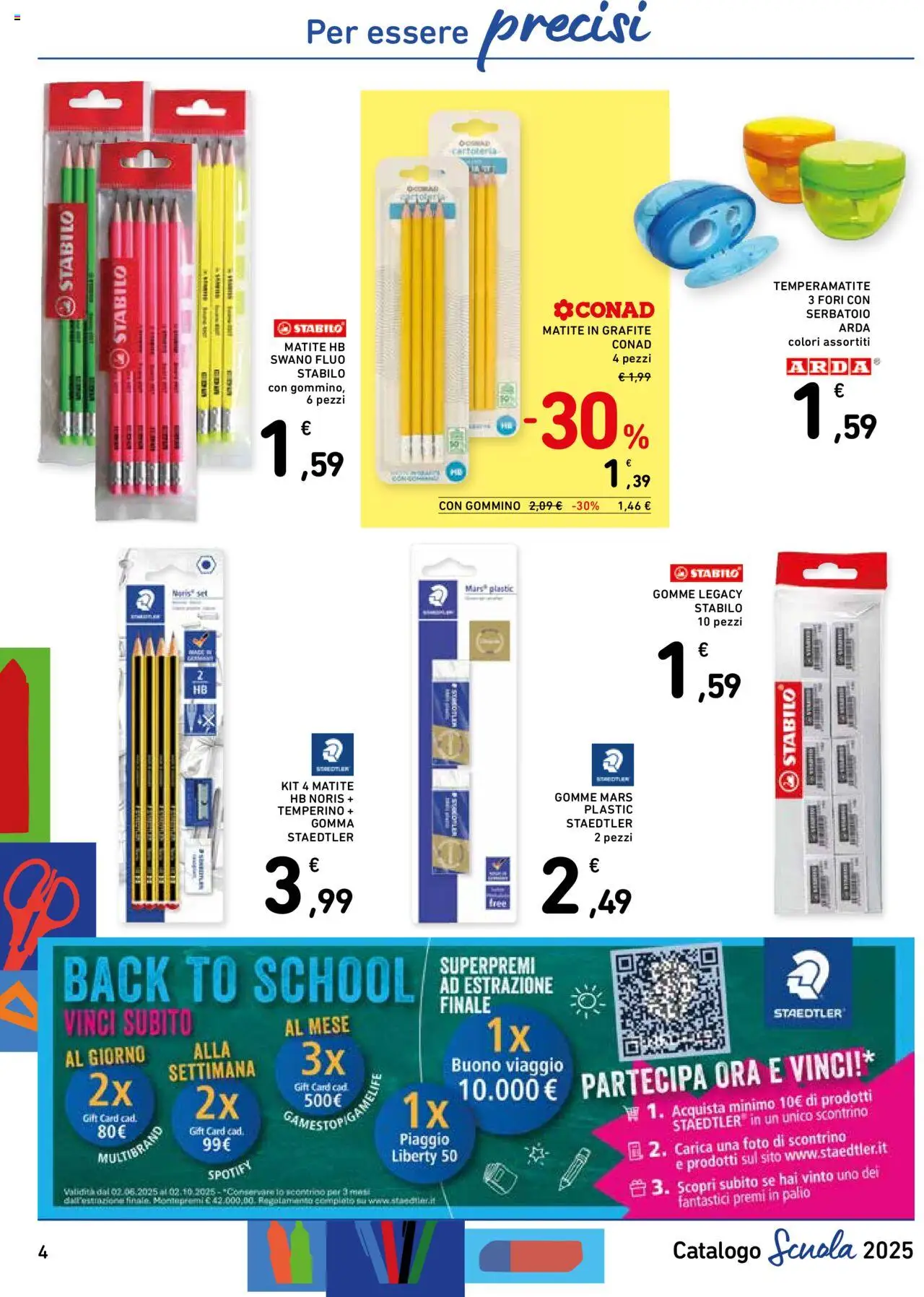 Volantino Conad del 22.08.2025 | Pagina: 4 | Prodotti: Temperamatite, Temperino
