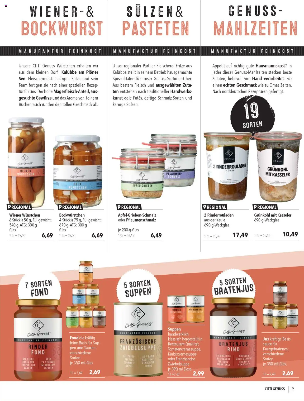 CITTI Markt  CITTI Genuss – gültig ab 15.10.2025 | Seite: 9 | Produkte: Rinderrouladen, Pflaumen, SUP, Gewürze