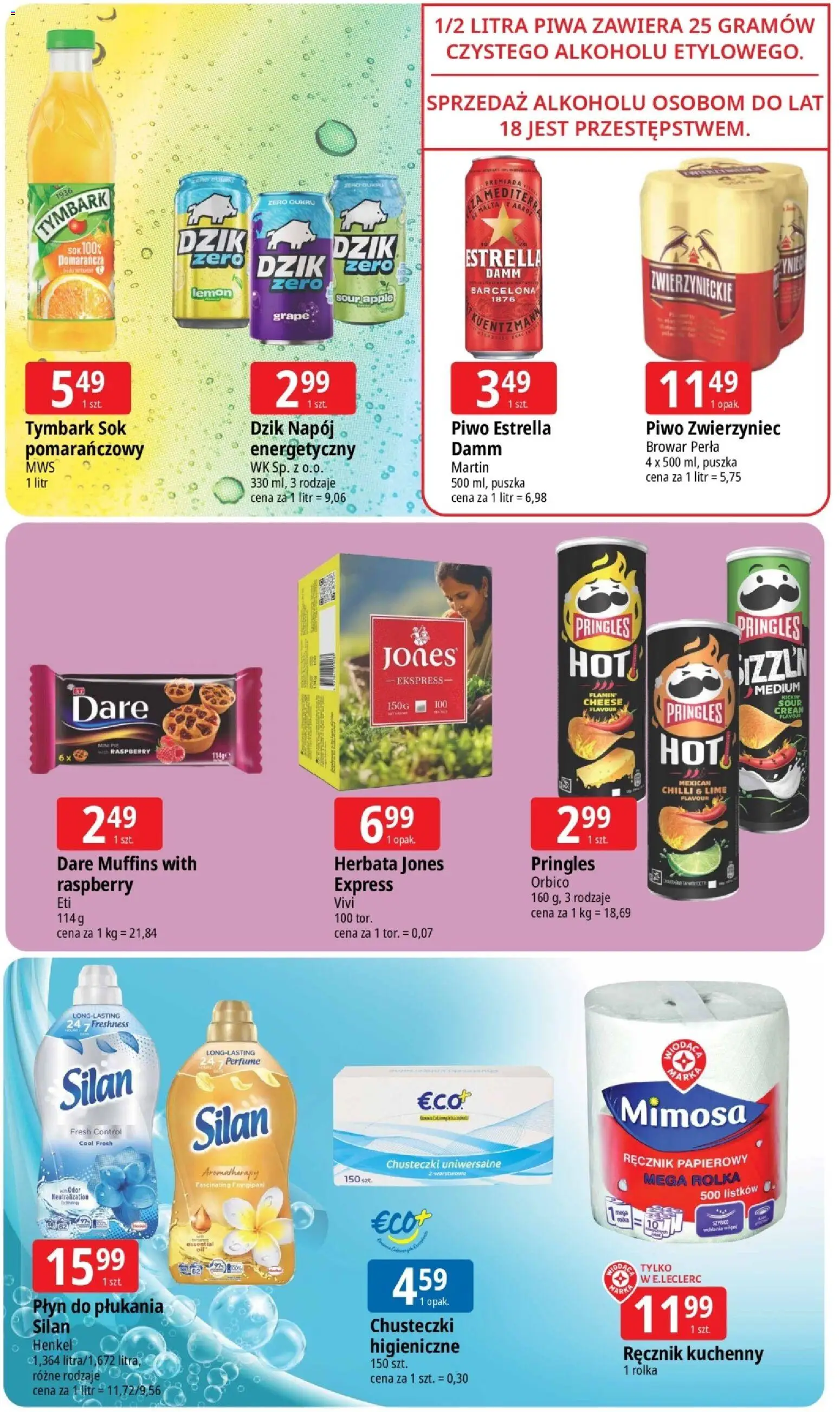 E.Leclerc Gazetka - Warszawa Jerozolimskie od 18.11.2025 | Strona: 3 | Produkty: Sok, Piwo, Herbata, Ręcznik papierowy