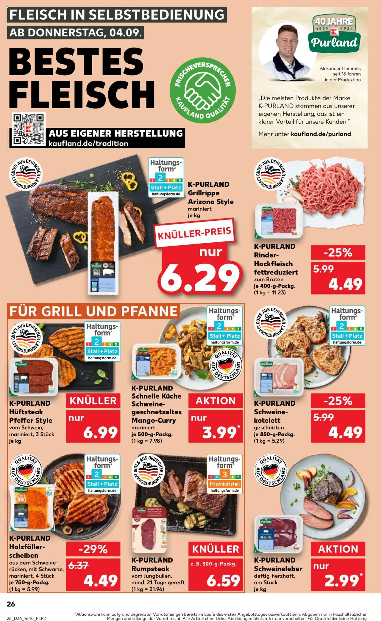 Kaufland prospekt Bremen	 - gültig ab dem 04.09.2025 | Seite: 26 | Produkte: Pfeffer, Steak, Fleisch, Hackfleisch
