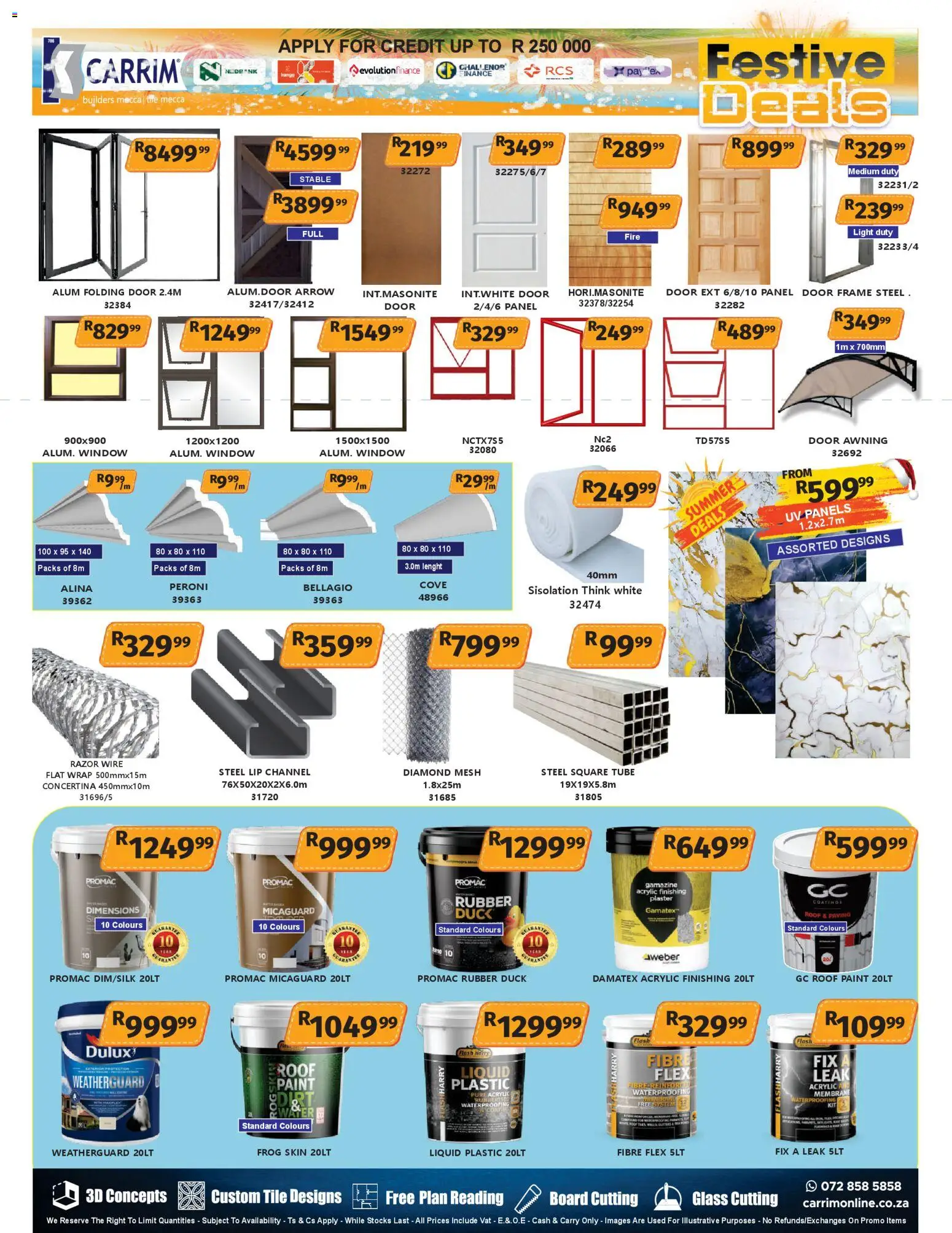 New K. Carrim catalogue – valid from 05.12.2025 | Page: 2 | Products: Door frame, Paint, Light, Plaster