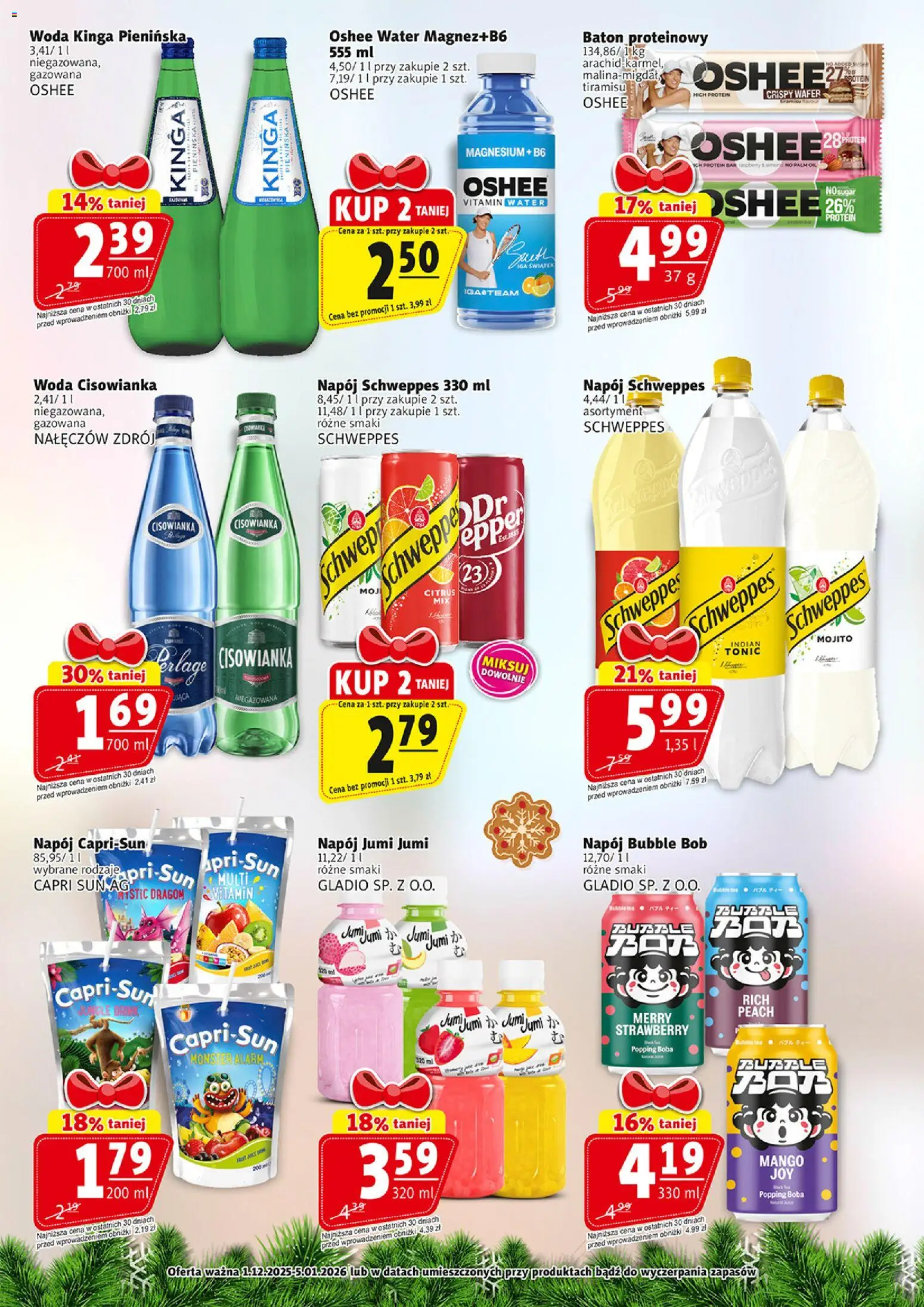 Prim Market Gazetka świąteczna od 01.12.2025 | Strona: 11 | Produkty: Tiramisu, Bób, Baton, Woda