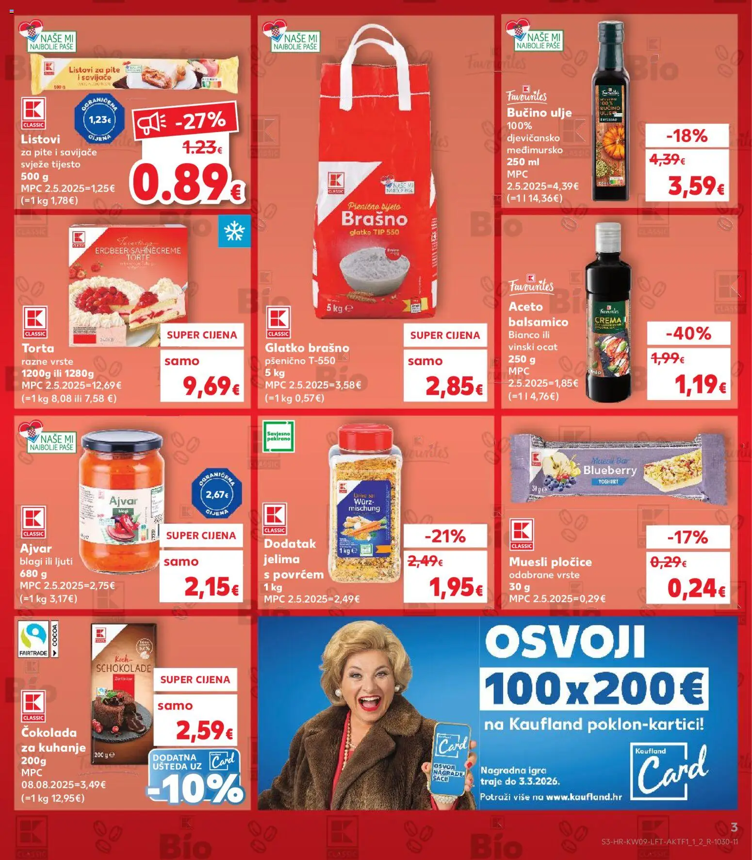 Kaufland katalog | vrijedi od 25.02.2026 | Stranica: 3 | Proizvodi: Brašno, Ocat, Igra, Torta