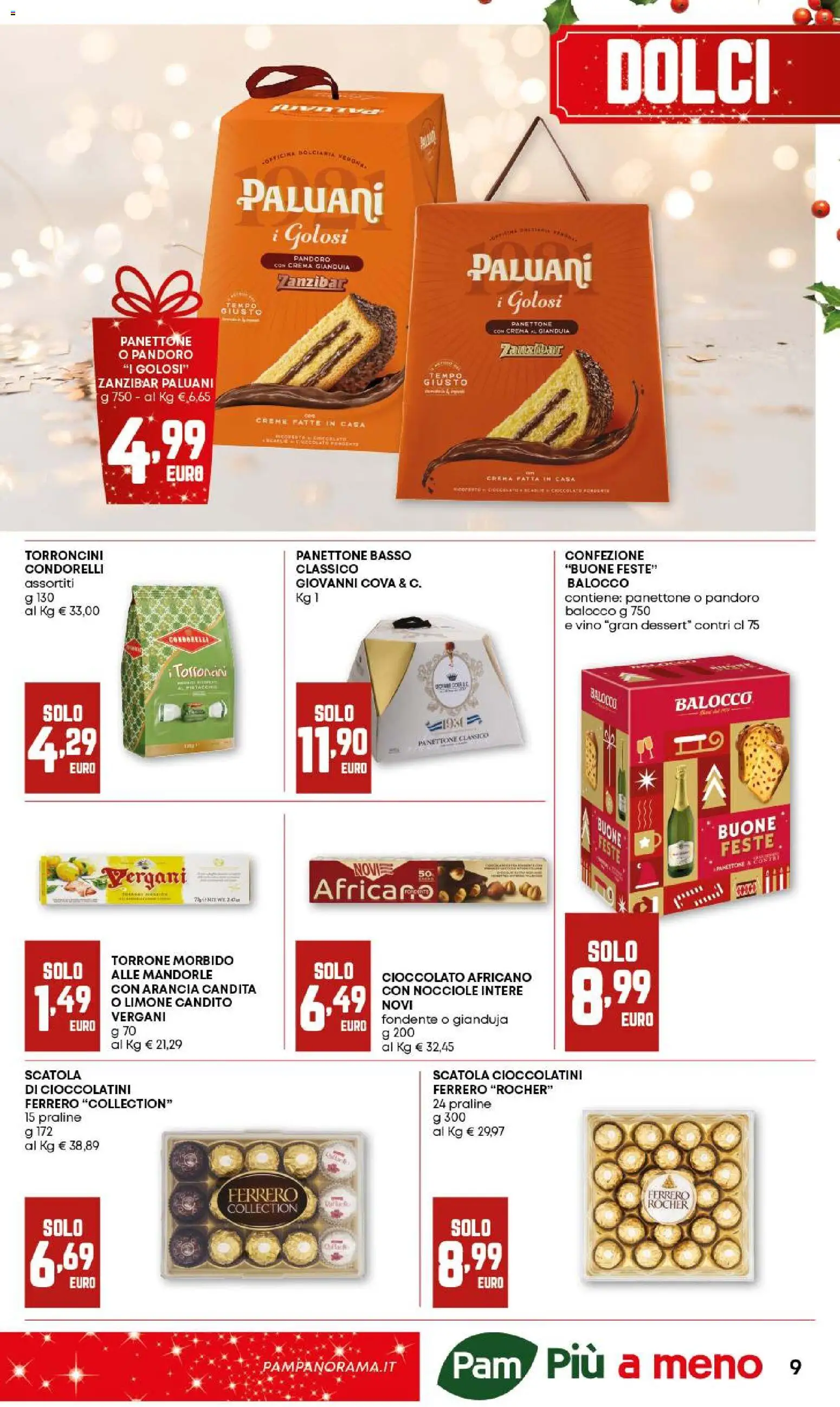 Volantino PAM del 18.12.2025 | Pagina: 9 | Prodotti: Crema, Cioccolato, Limone, Cioccolatini