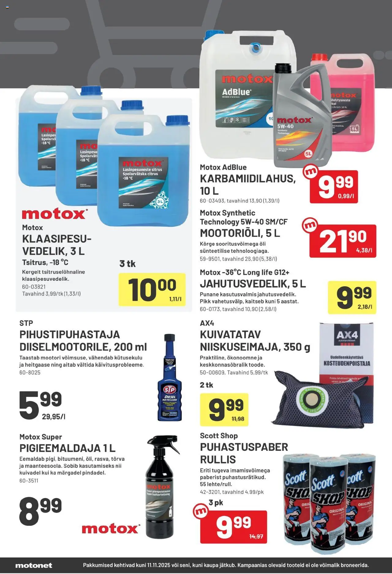 Motonet tarjoukset - Motonet-paevad! – voimassa 15.10.2025 alkaen | Sivu: 6 | Tuotteet: Voi, Lasinpesuneste