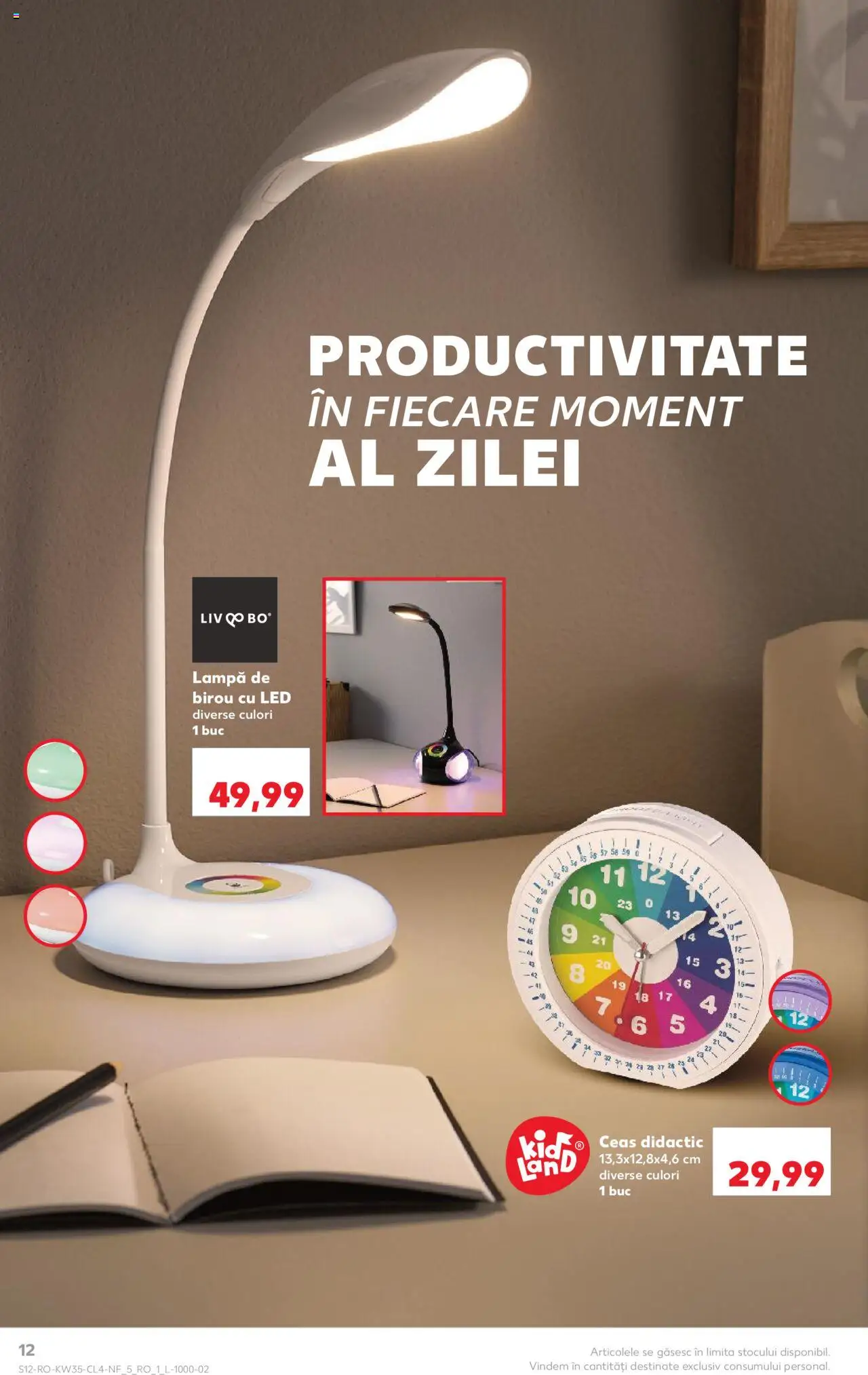 Catalog Kaufland - Miercurea Ciuc – valabil de la 27.08.2025 | Pagină: 12 | Produse: Ceas, Babak, Lampă, Lampă De Birou