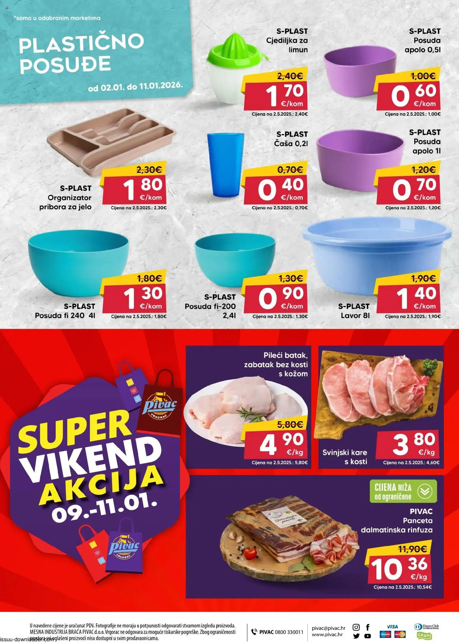 Pivac katalog | vrijedi od 02.01.2026 | Stranica: 16 | Proizvodi: Svinjski kare, Limun, Lavor, Panceta